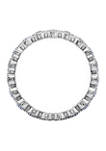 1.39 ct. t.w. Cubic Zirconia Platinum Plated Sterling Silver Eternity Band Ring