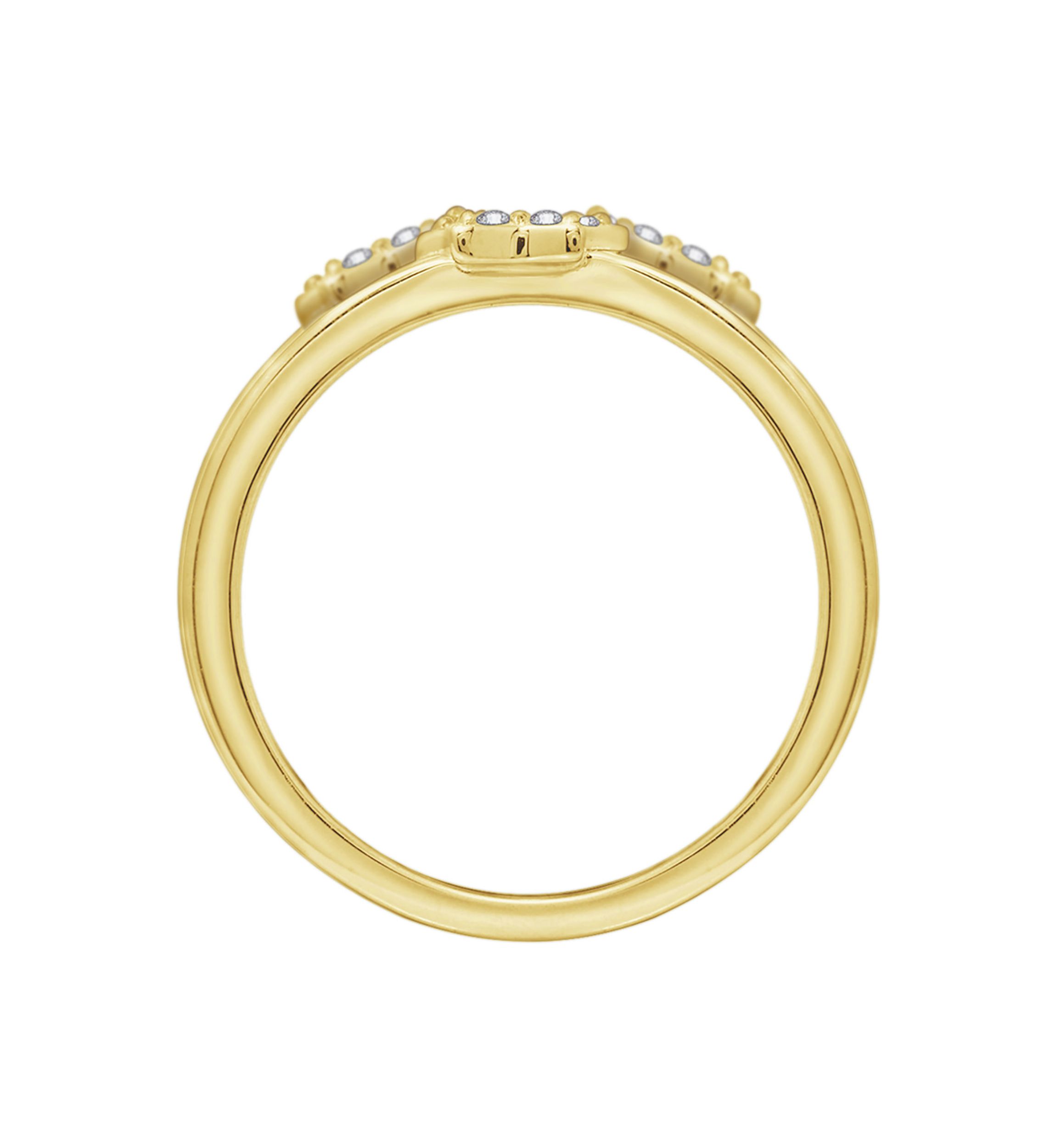 1/5 ct. t.w. Set of 2 Star Rings in 14K Yellow Gold 