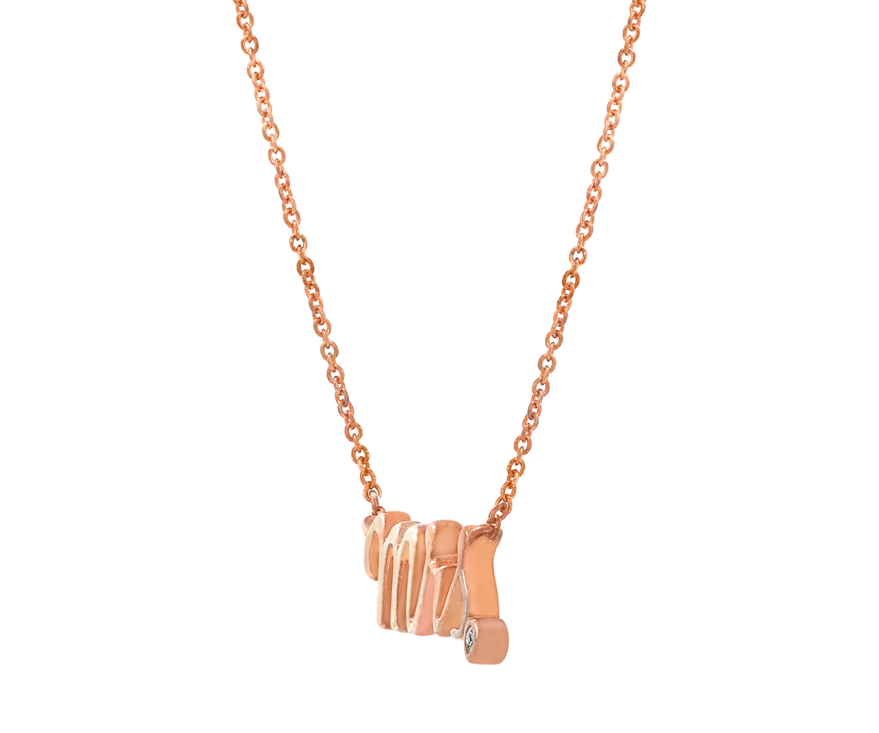 Sterling Silver 1/10 ct. t.w. Swarovski® Cubic Zirconia "Mrs." Pendant Necklace, 16 in + 2 in Extender