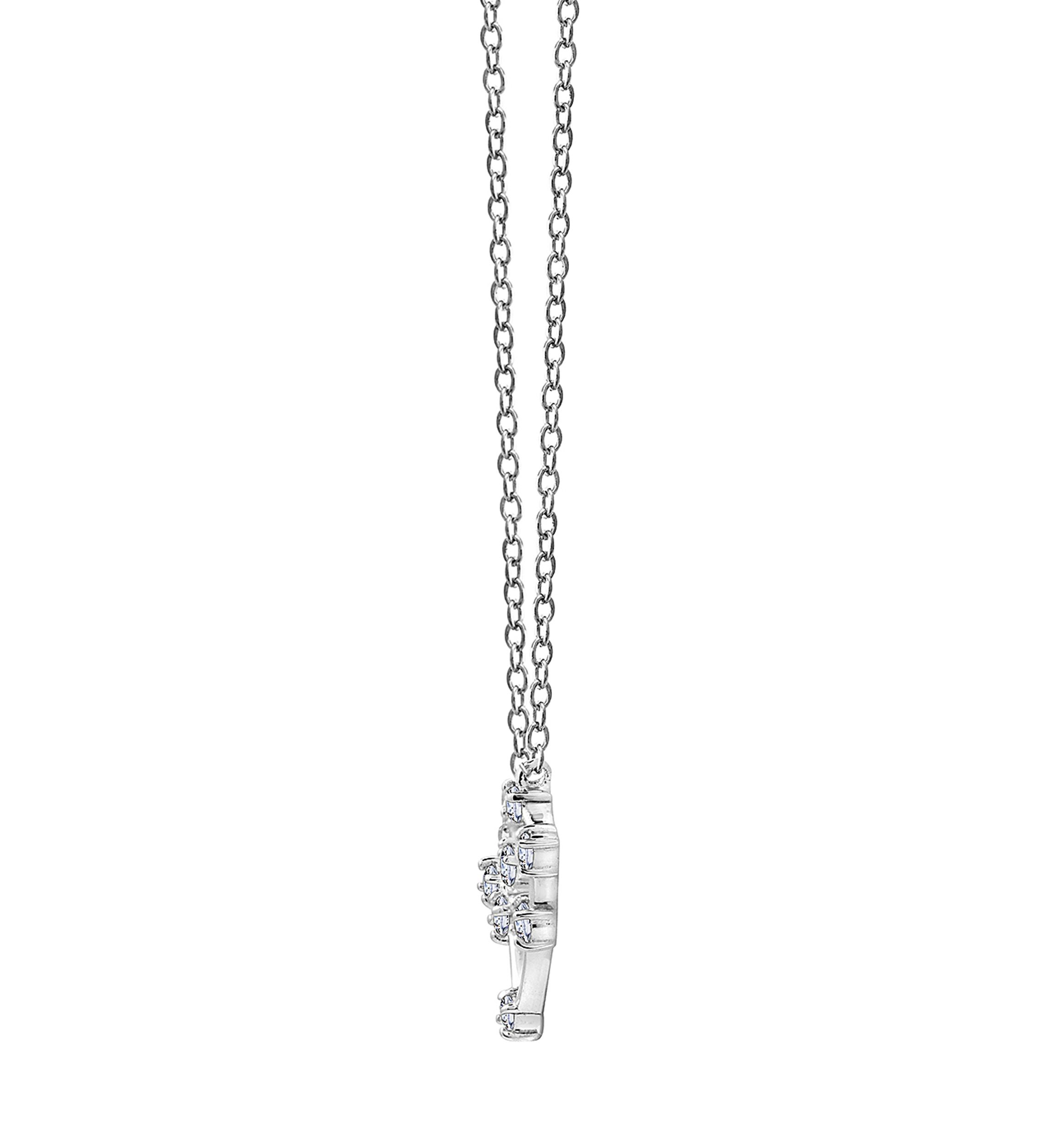Platinum Plated Sterling Silver 1/5 ct. t.w. Swarovski® Cubic Zirconia Zodiac Star Sign Pendant Necklace, 16 in + 2 in Extender