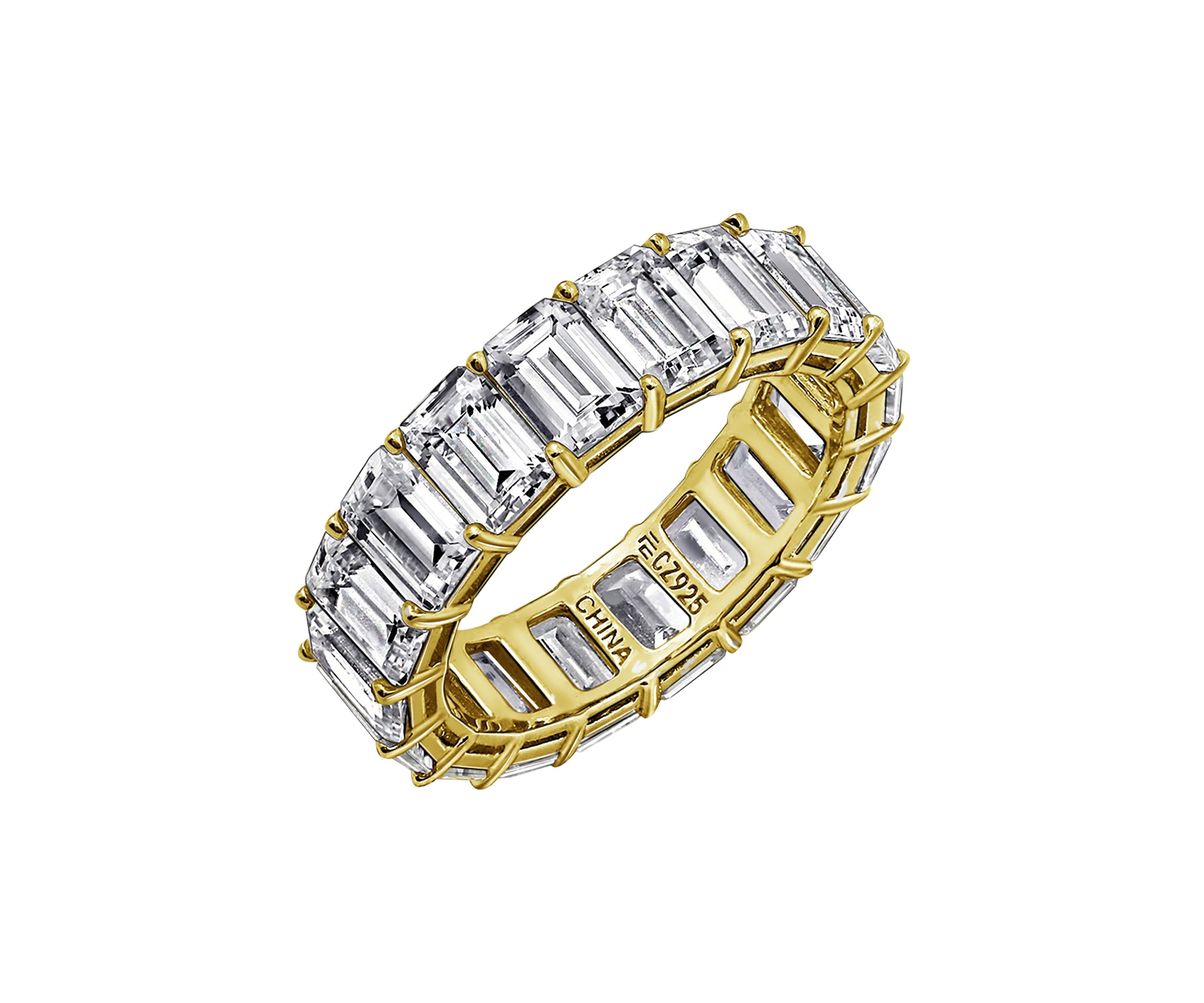 Emerald Cut Eternity Band Ring