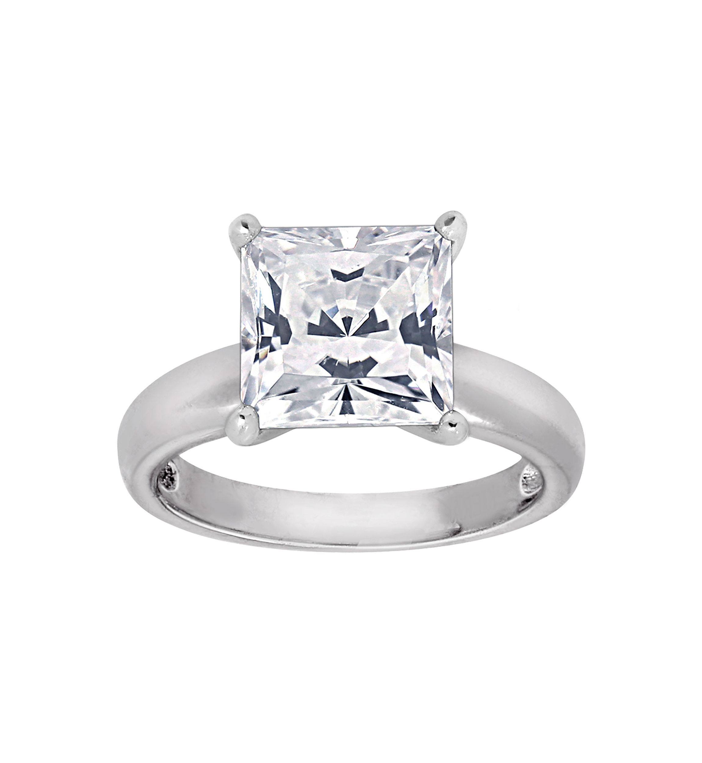 3 ct. t.w. 8.5 Millimeter Princess Cut Cubic Zirconia Solitaire Ring