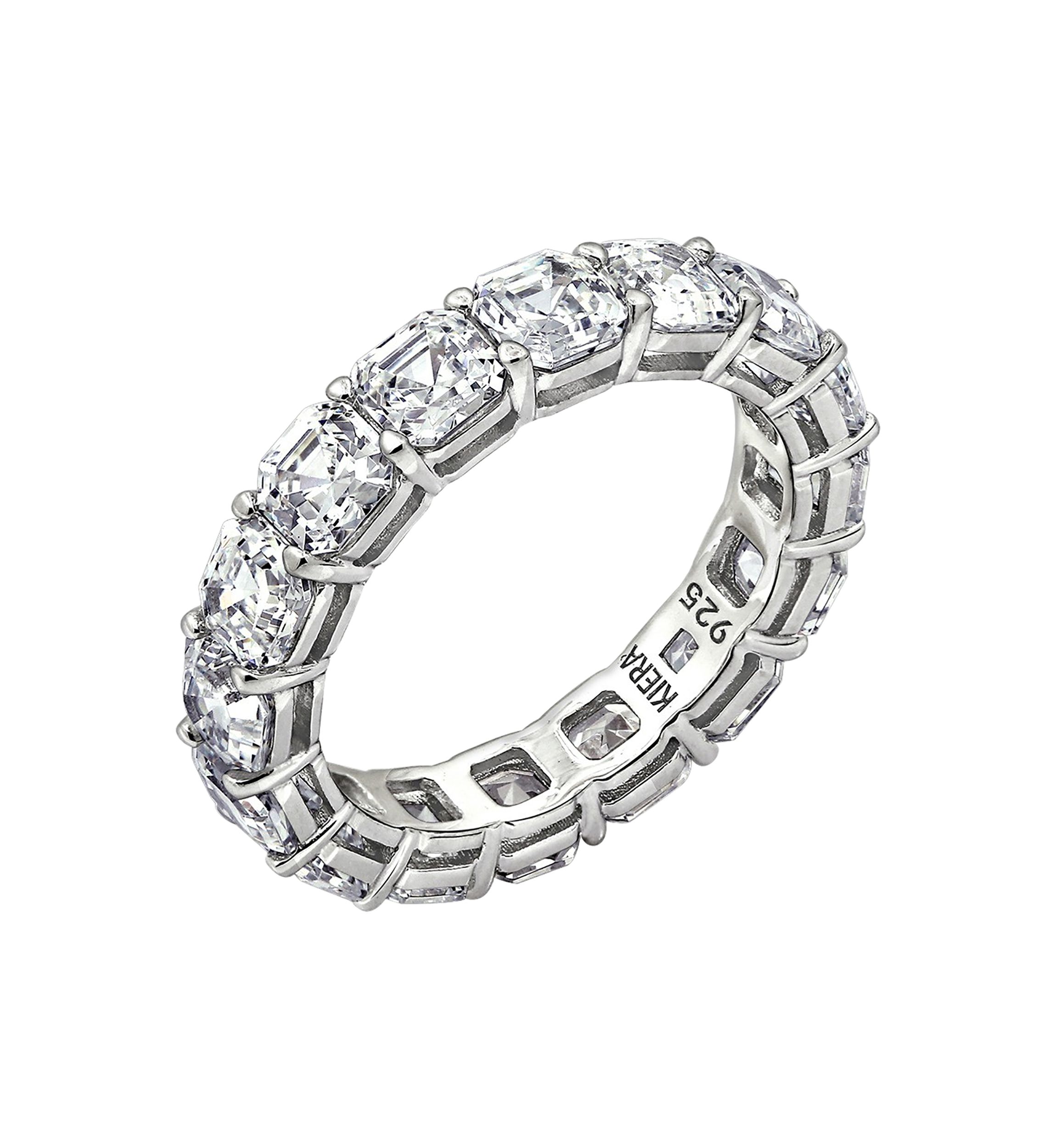 6 ct. t.w. Ascher Cut Cut Cubic Zirconia Eternity Ring