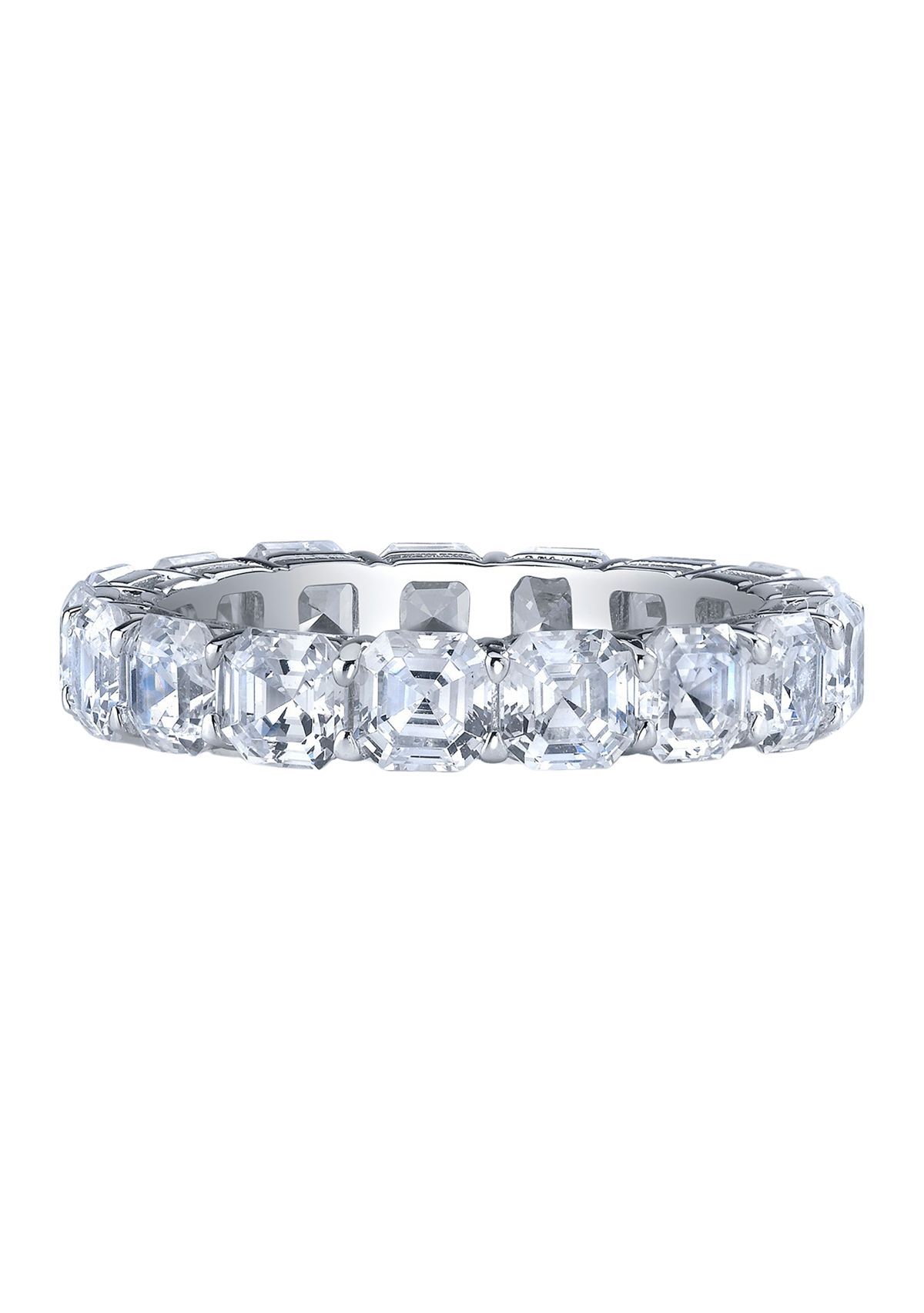 6 ct. t.w. Ascher Cut Cut Cubic Zirconia Eternity Ring