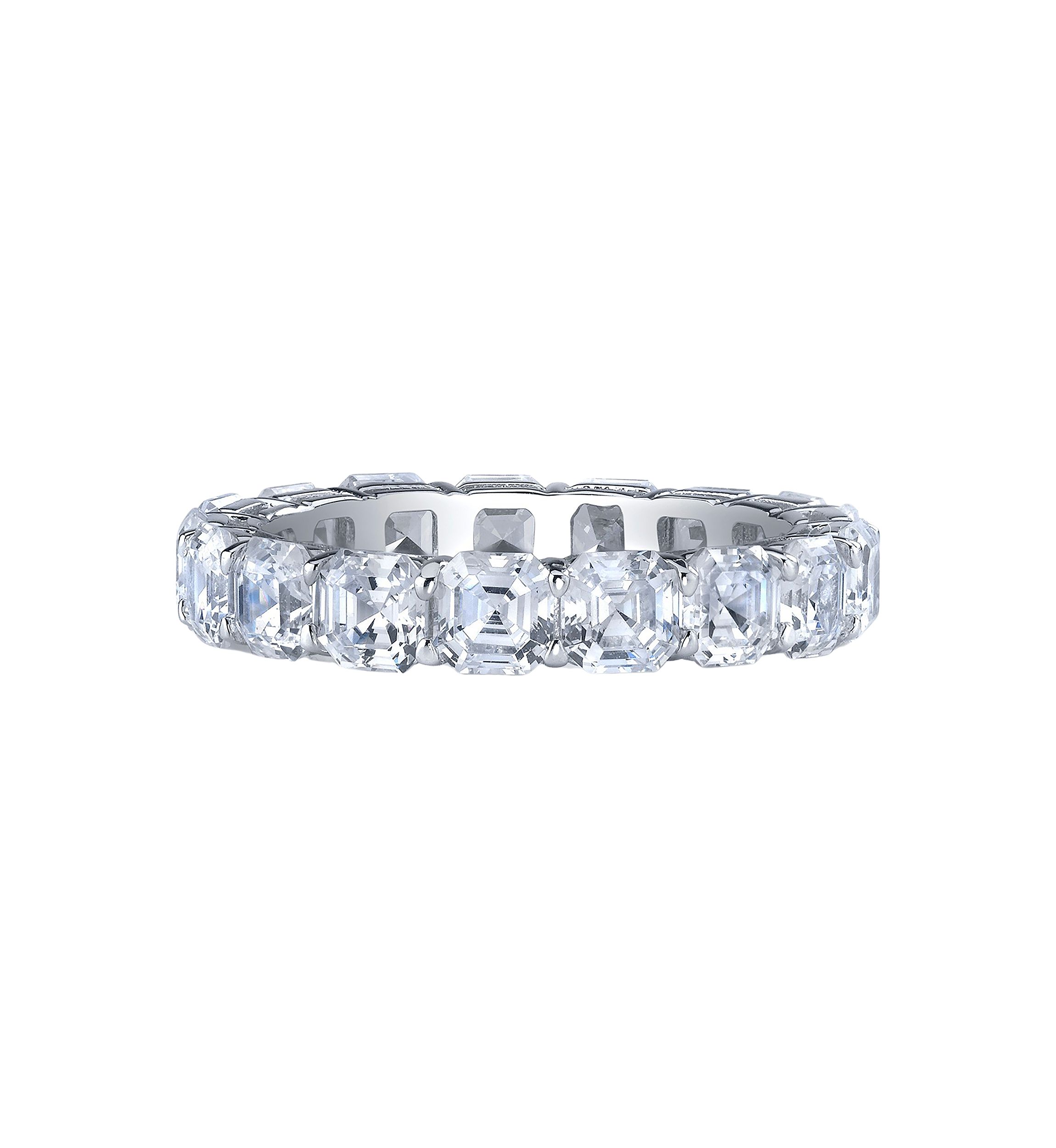 6 ct. t.w. Ascher Cut Cut Cubic Zirconia Eternity Ring