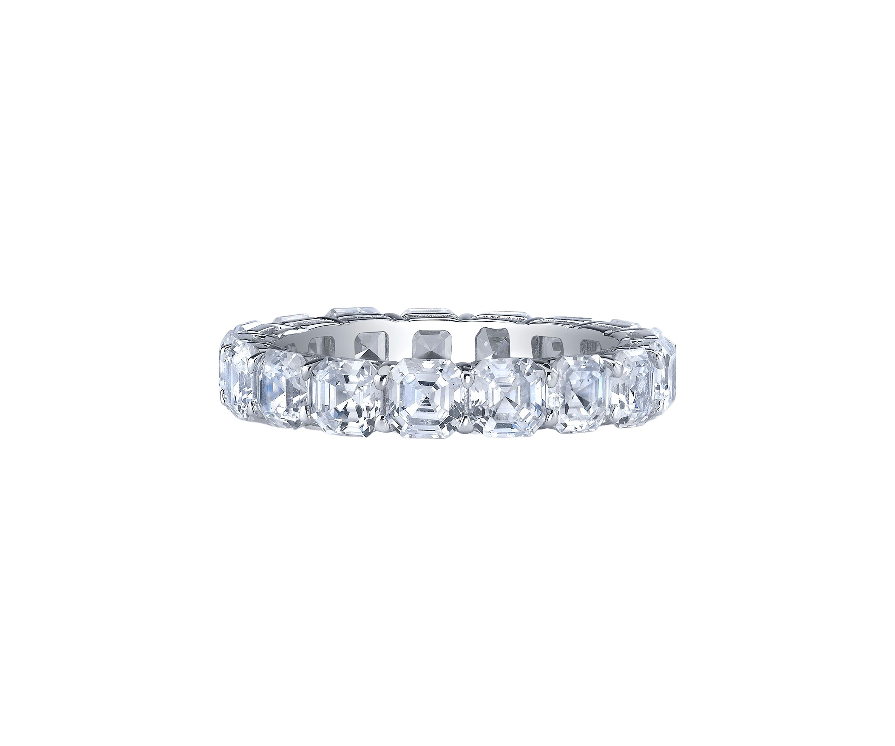 6 ct. t.w. Ascher Cut Cut Cubic Zirconia Eternity Ring