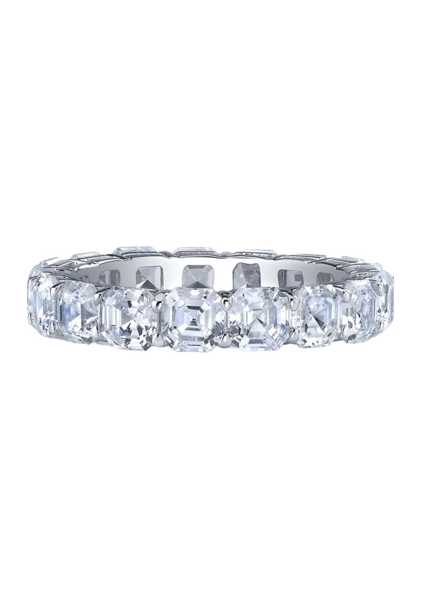 6 ct. t.w. Ascher Cut Cut Cubic Zirconia Eternity Ring