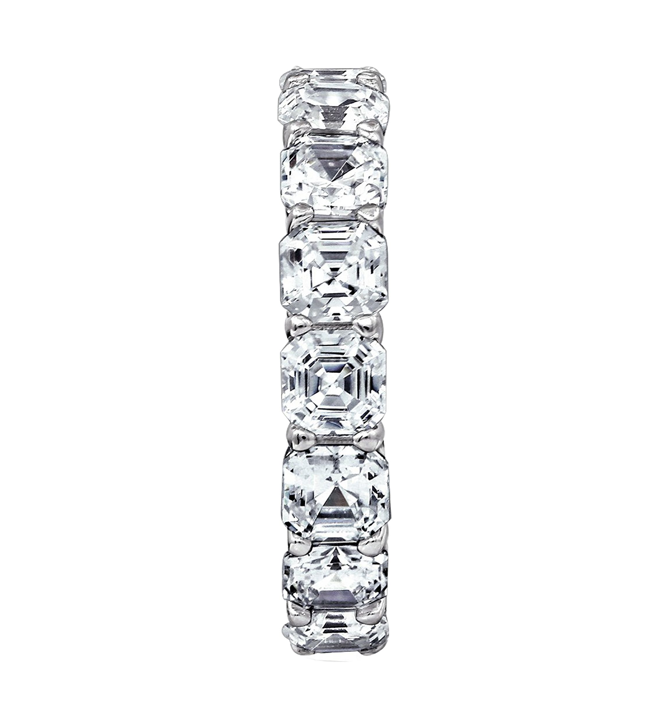 6 ct. t.w. Ascher Cut Cut Cubic Zirconia Eternity Ring