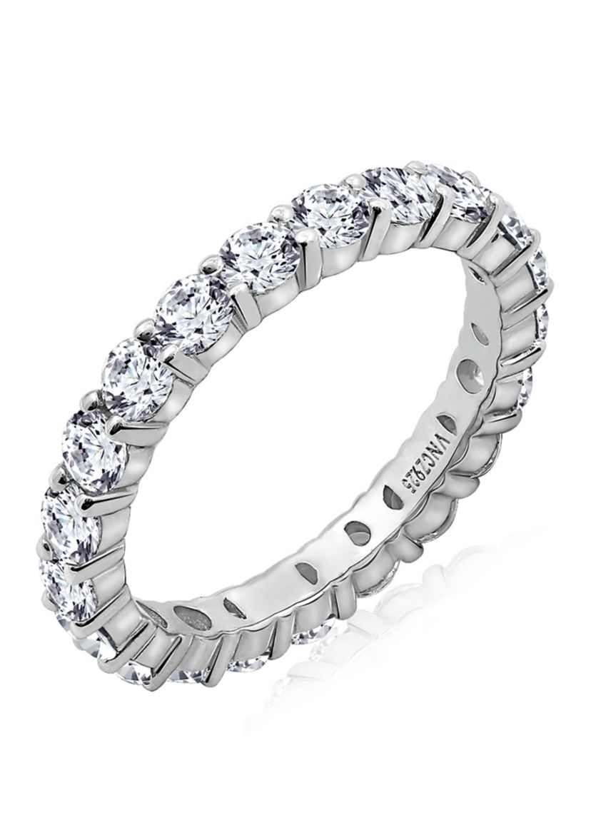 2.5 ct. t.w. 3 Millimeter Round Cut Cubic Zirconia Eternity Ring