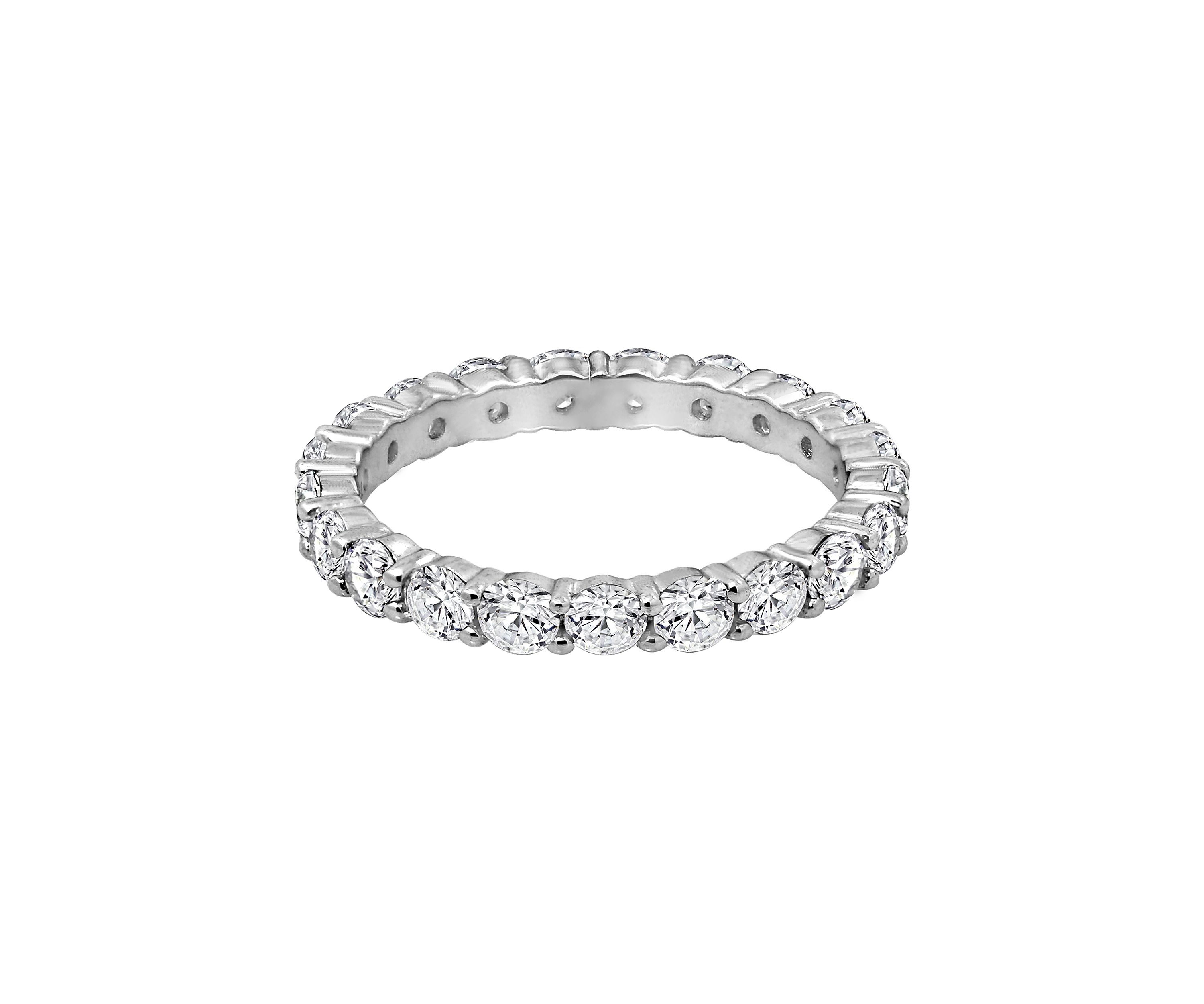 2.5 ct. t.w. 3 Millimeter Round Cut Cubic Zirconia Eternity Ring