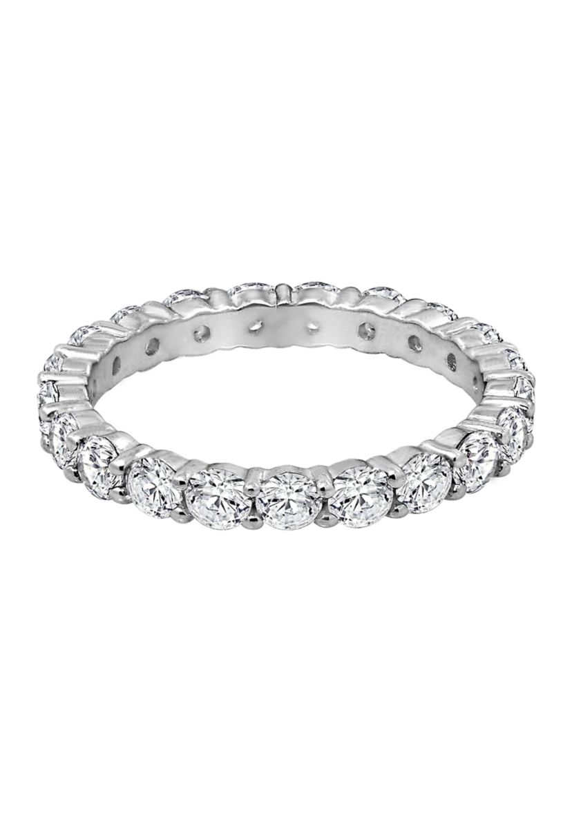 2.5 ct. t.w. 3 Millimeter Round Cut Cubic Zirconia Eternity Ring