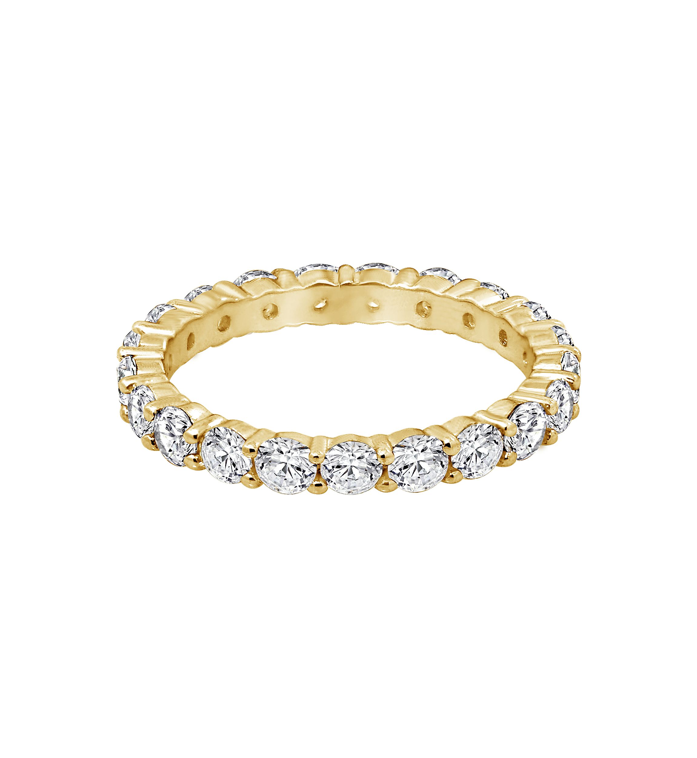  2.5 ct. t.w. 3 Millimeter Round Cut Cubic Zirconia Eternity Ring 