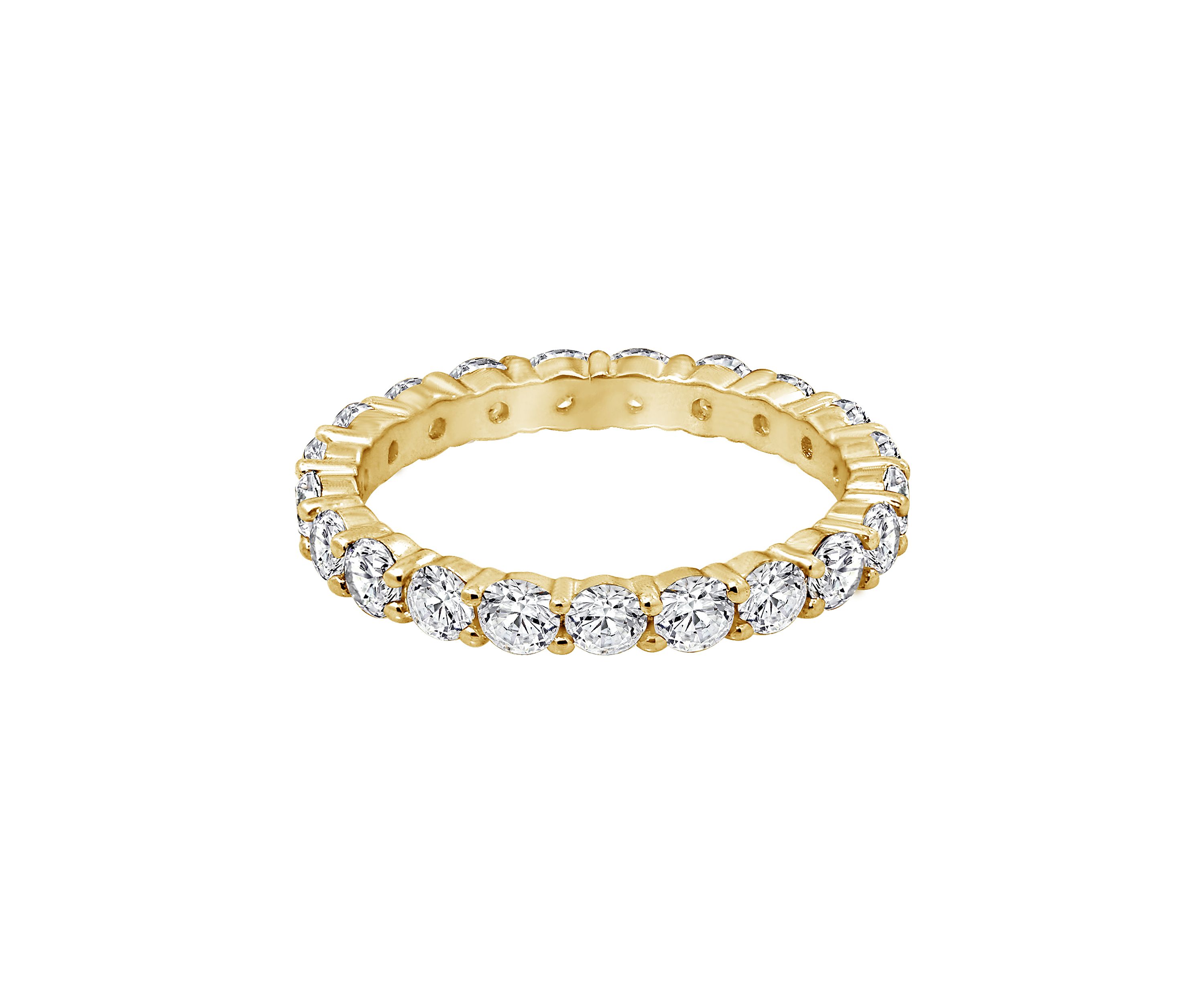  2.5 ct. t.w. 3 Millimeter Round Cut Cubic Zirconia Eternity Ring 