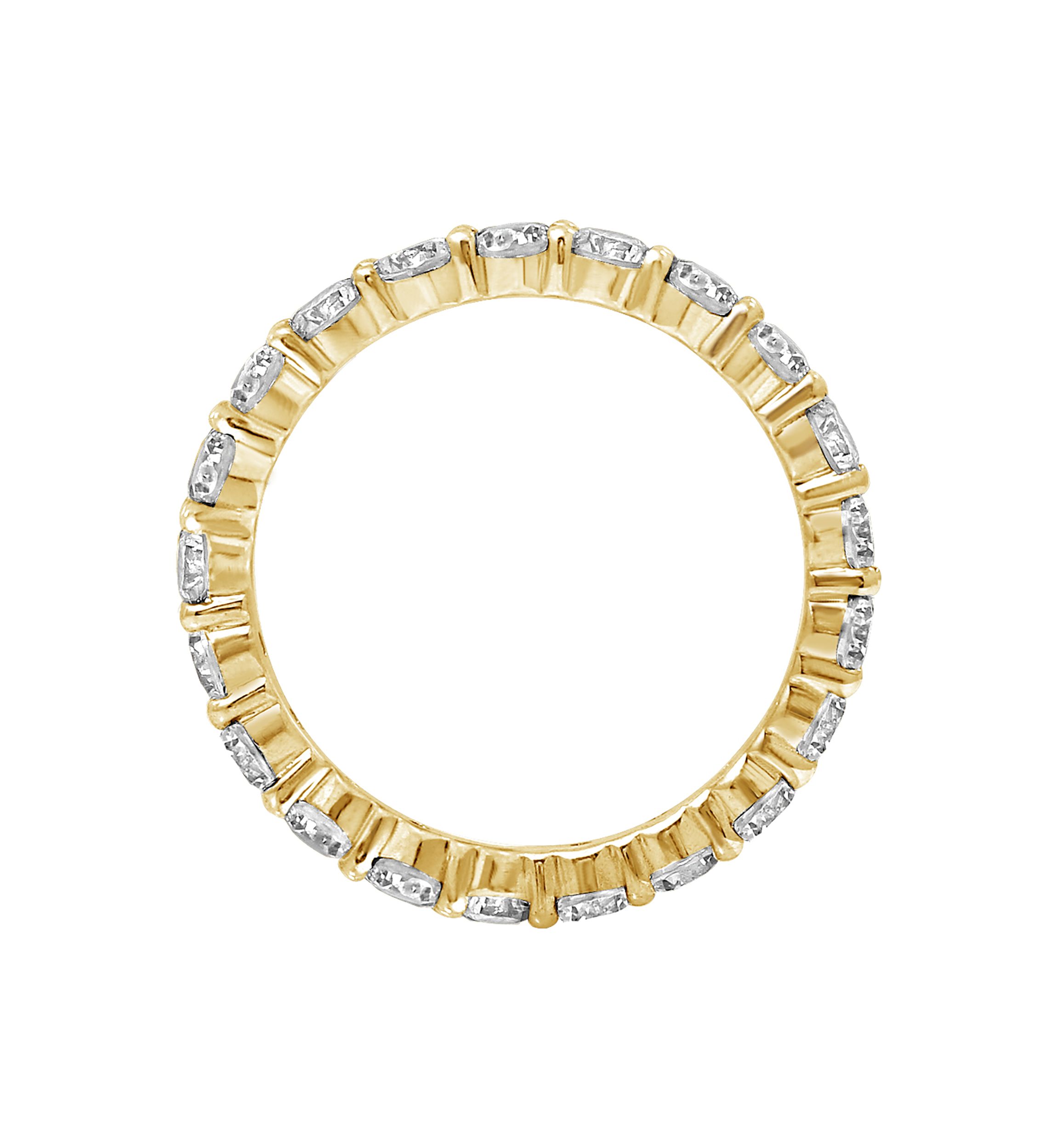  2.5 ct. t.w. 3 Millimeter Round Cut Cubic Zirconia Eternity Ring 
