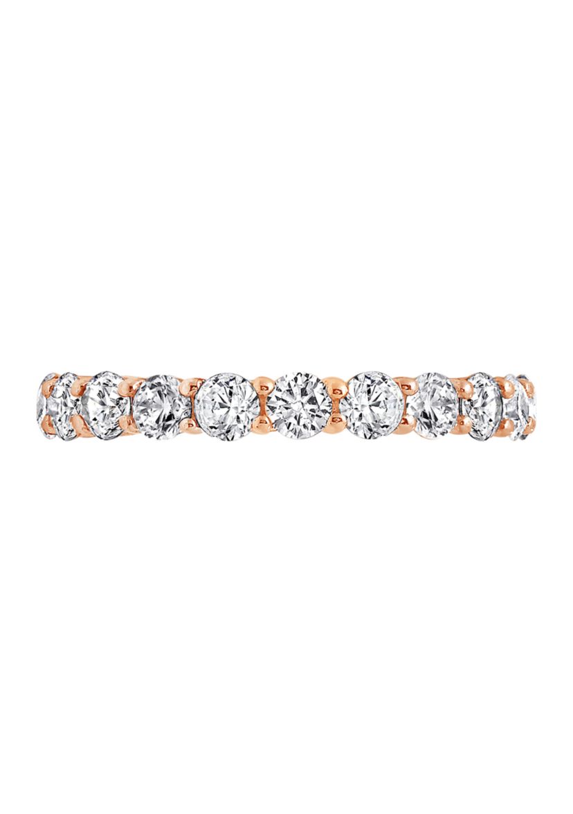 	  2.5 ct. t.w. 3 Millimeter Round Cut Cubic Zirconia Eternity Ring 
