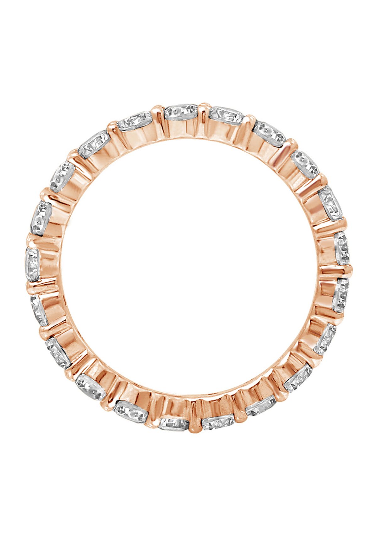 	  2.5 ct. t.w. 3 Millimeter Round Cut Cubic Zirconia Eternity Ring 