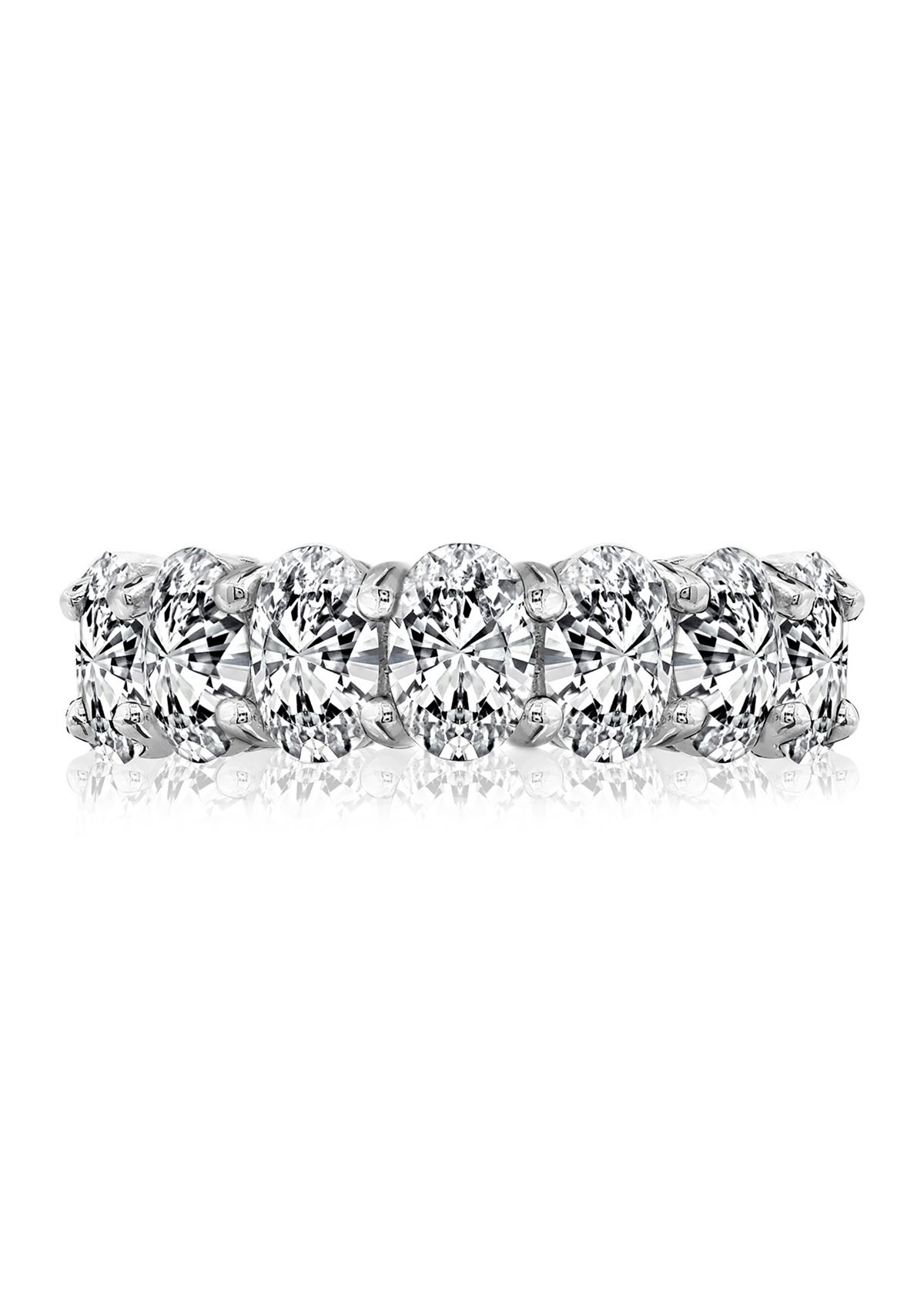 100 Facet Oval Cut 8 ct. t.w. Cubic Zirconia Eternity Band Ring