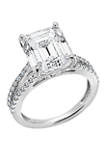 5.55 ct. t.w. Emerald Cut Cubic Zirconia Cocktail Ring