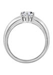 2 ct. t.w. 6.25 Millimeter Round Cut Cubic Zirconia Solitaire Ring