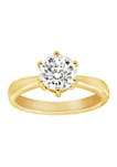 3 ct. t.w. 8 Millimeter Round Cut Cubic Zirconia Solitaire Ring