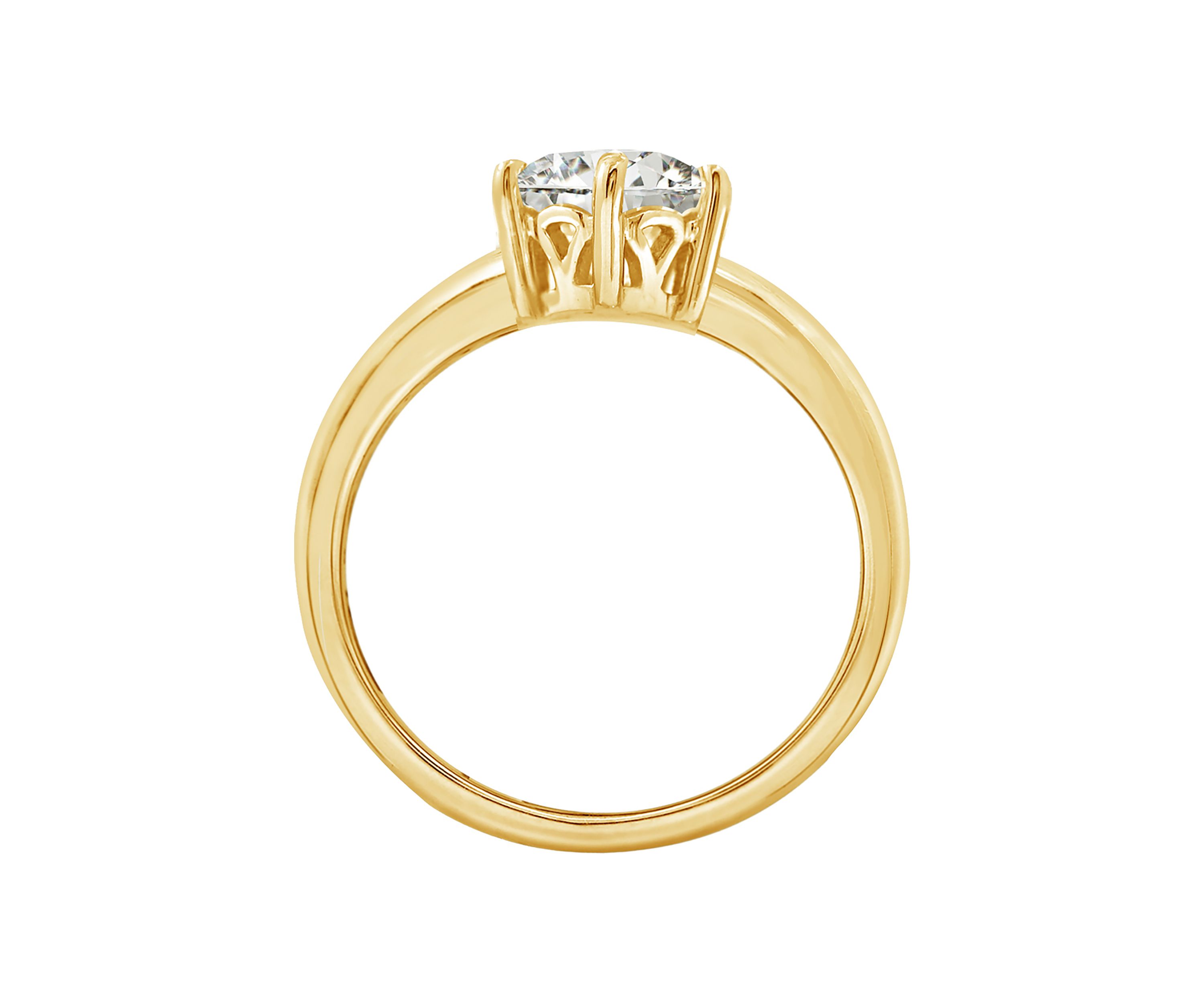 3 ct. t.w. 8 Millimeter Round Cut Cubic Zirconia Solitaire Ring