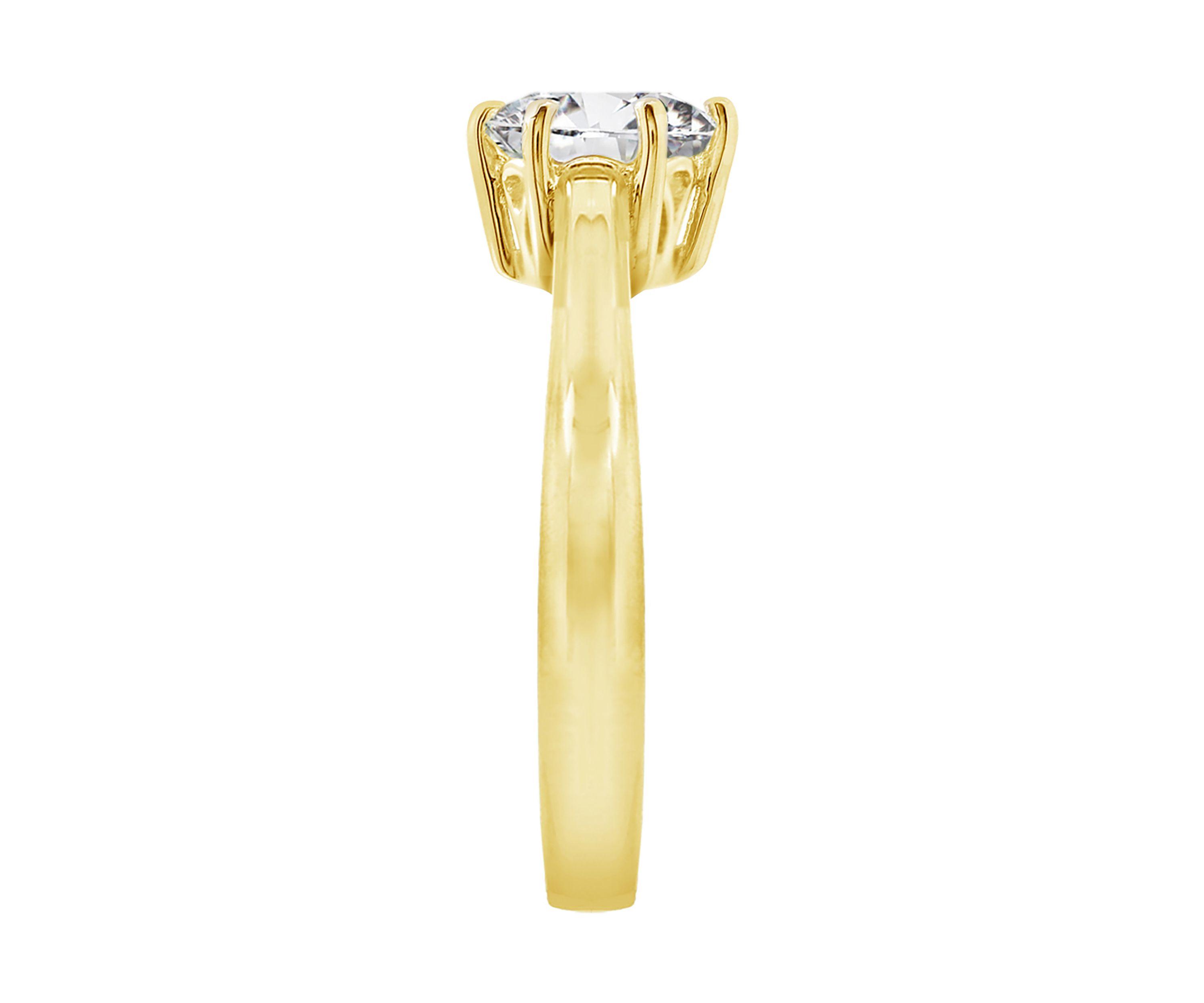 3 ct. t.w. 8 Millimeter Round Cut Cubic Zirconia Solitaire Ring
