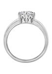 	  3 ct. t.w. 8 Millimeter Round Cut Cubic Zirconia Solitaire Ring 