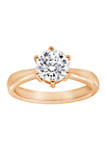  3 ct. t.w. 8 Millimeter Round Cut Cubic Zirconia Solitaire Ring 