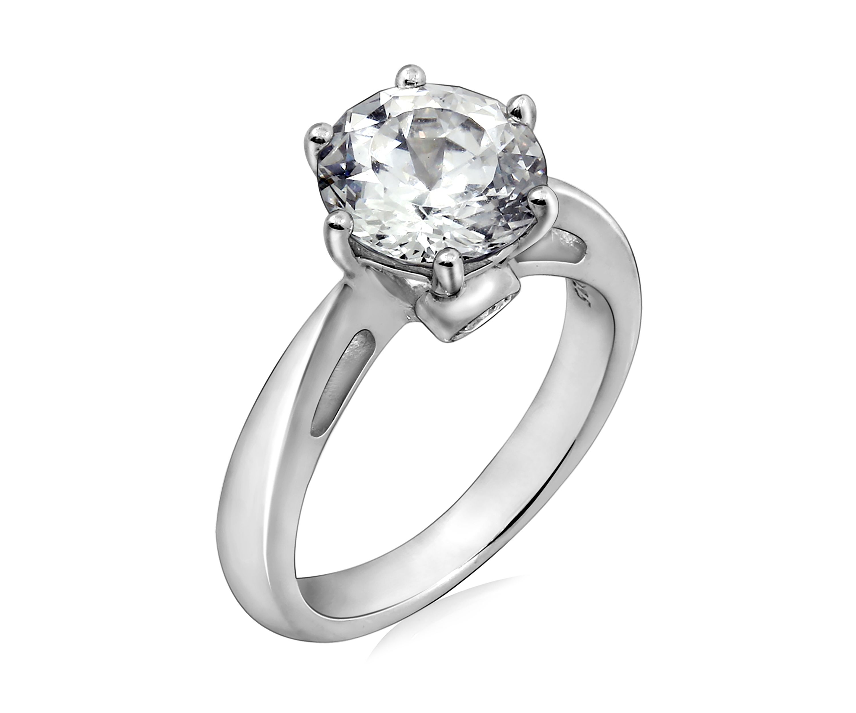 100 Facet 2.1 ct. t.w. Round Cut Cubic Zirconia Ring