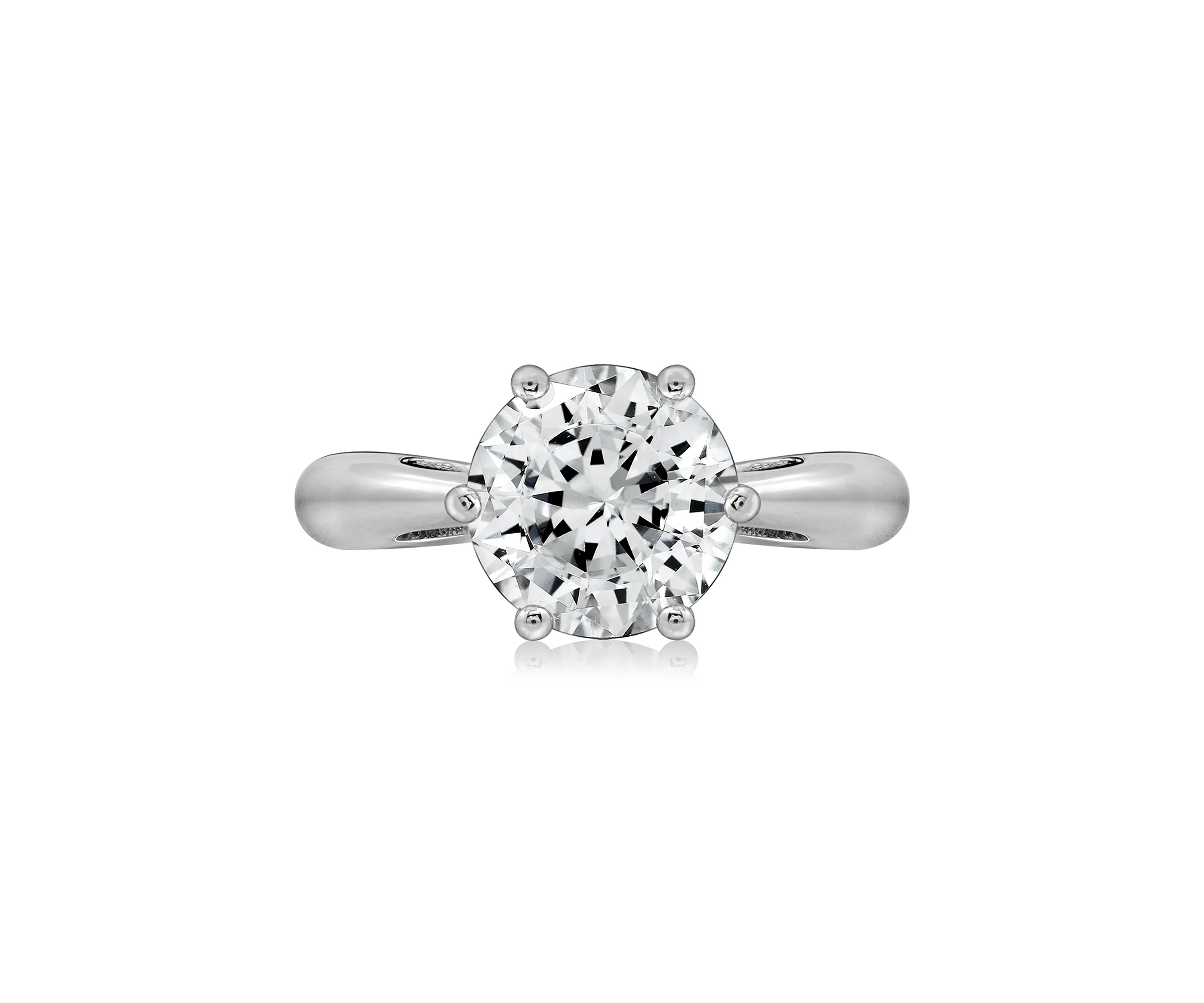 100 Facet 2.1 ct. t.w. Round Cut Cubic Zirconia Ring