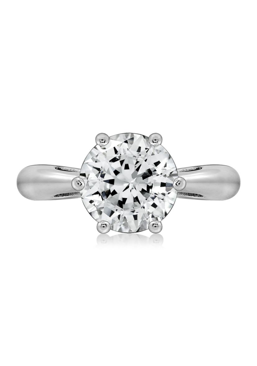 100 Facet 2.1 ct. t.w. Round Cut Cubic Zirconia Ring
