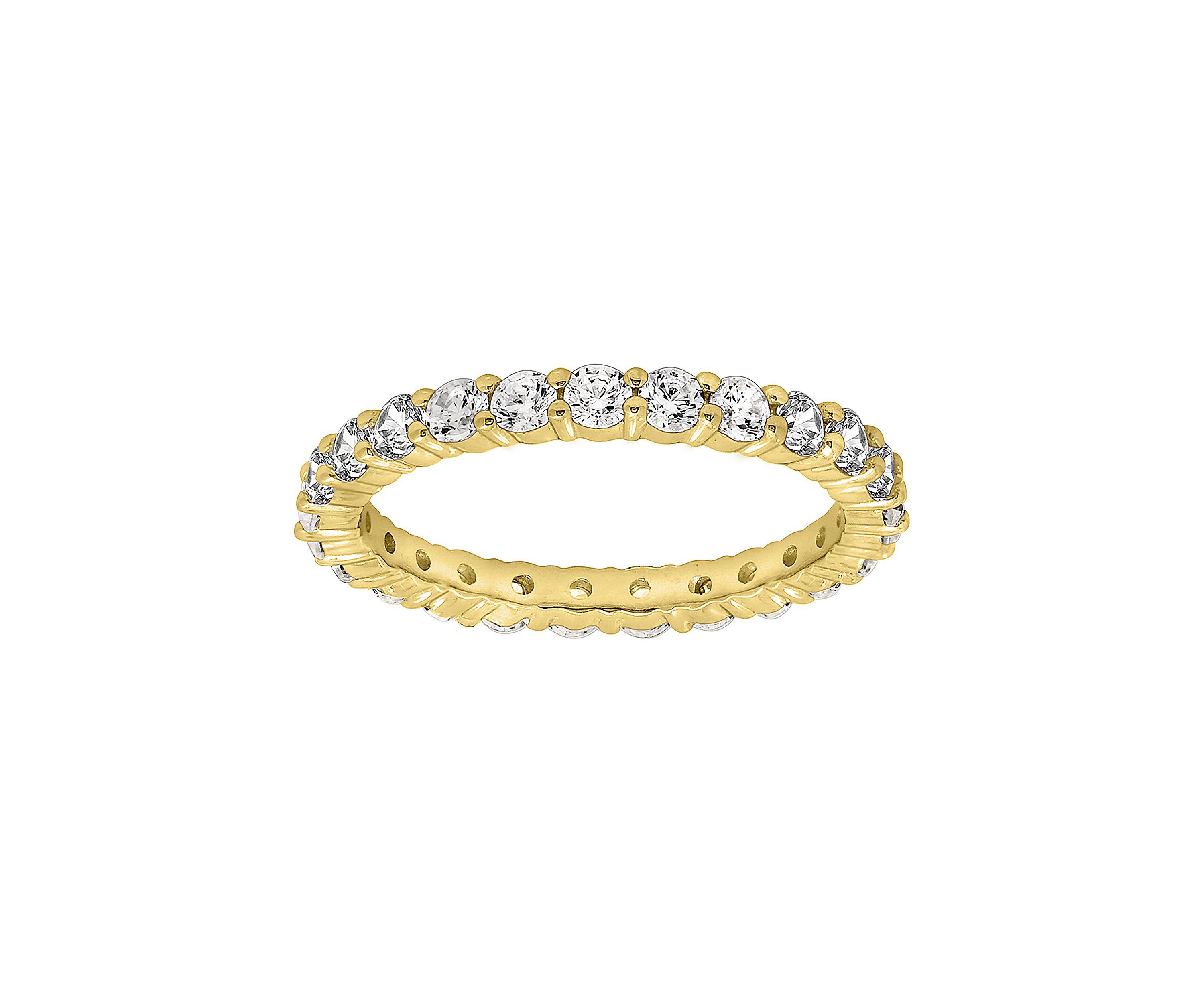 2 ct. t.w. 2.5 Millimeter Round Cut Cubic Zirconia Eternity Ring