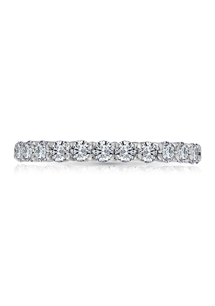  2 ct. t.w. 2.5 Millimeter Round Cut Cubic Zirconia Eternity Ring