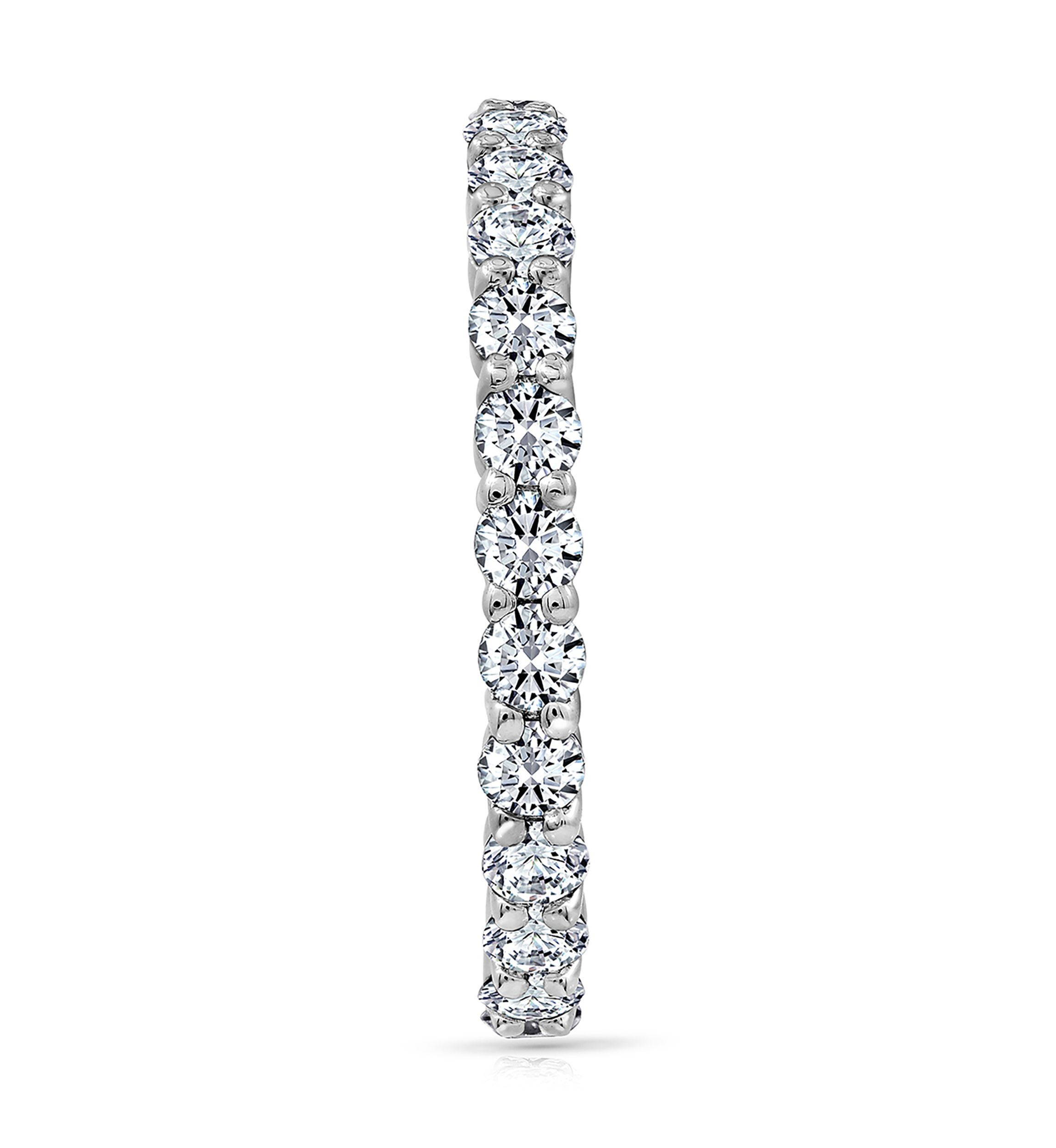  2 ct. t.w. 2.5 Millimeter Round Cut Cubic Zirconia Eternity Ring