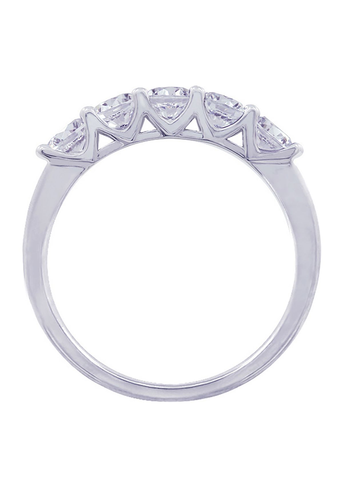 100 Facet 1 ct. t.w. Cubic Zirconia 5-Stone Band Ring