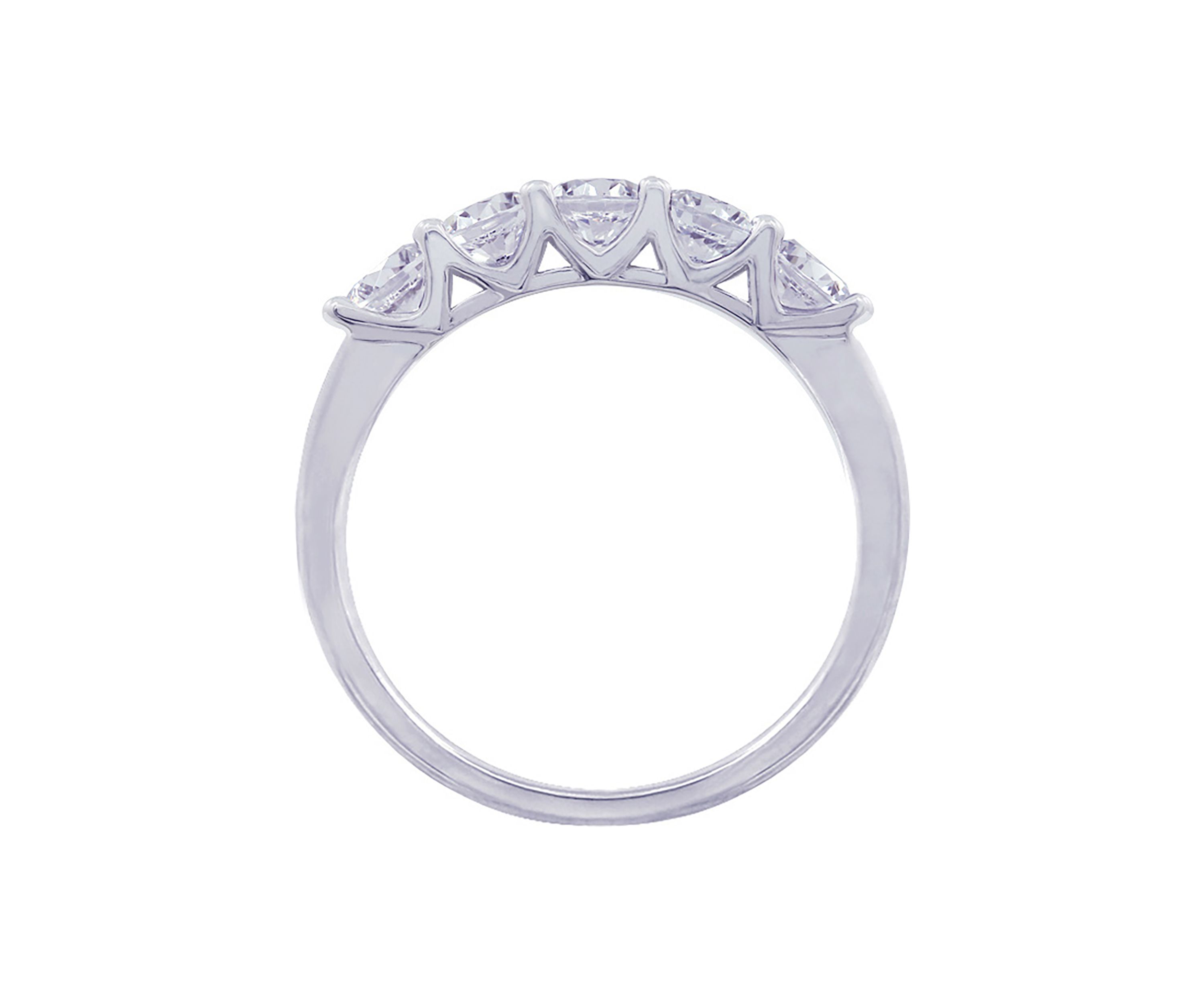 100 Facet 1 ct. t.w. Cubic Zirconia 5-Stone Band Ring