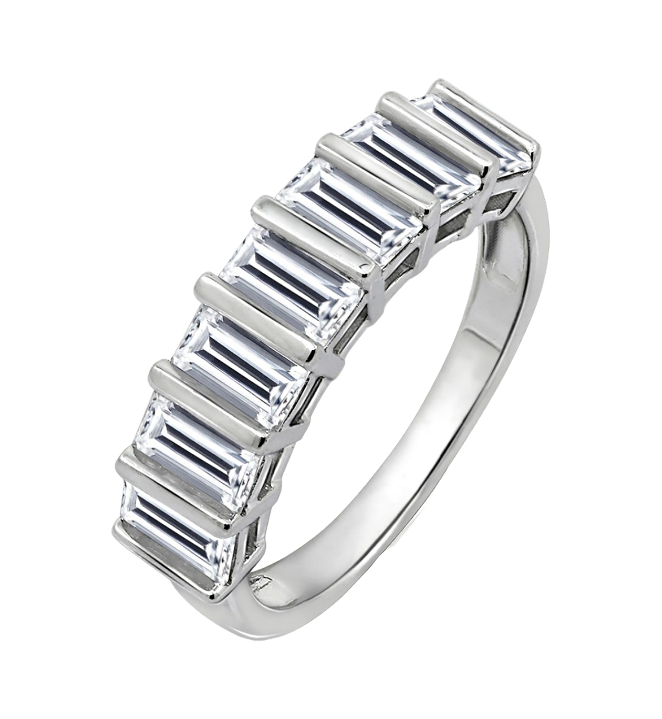 Baguette Cut Cubic Zirconia Band Ring