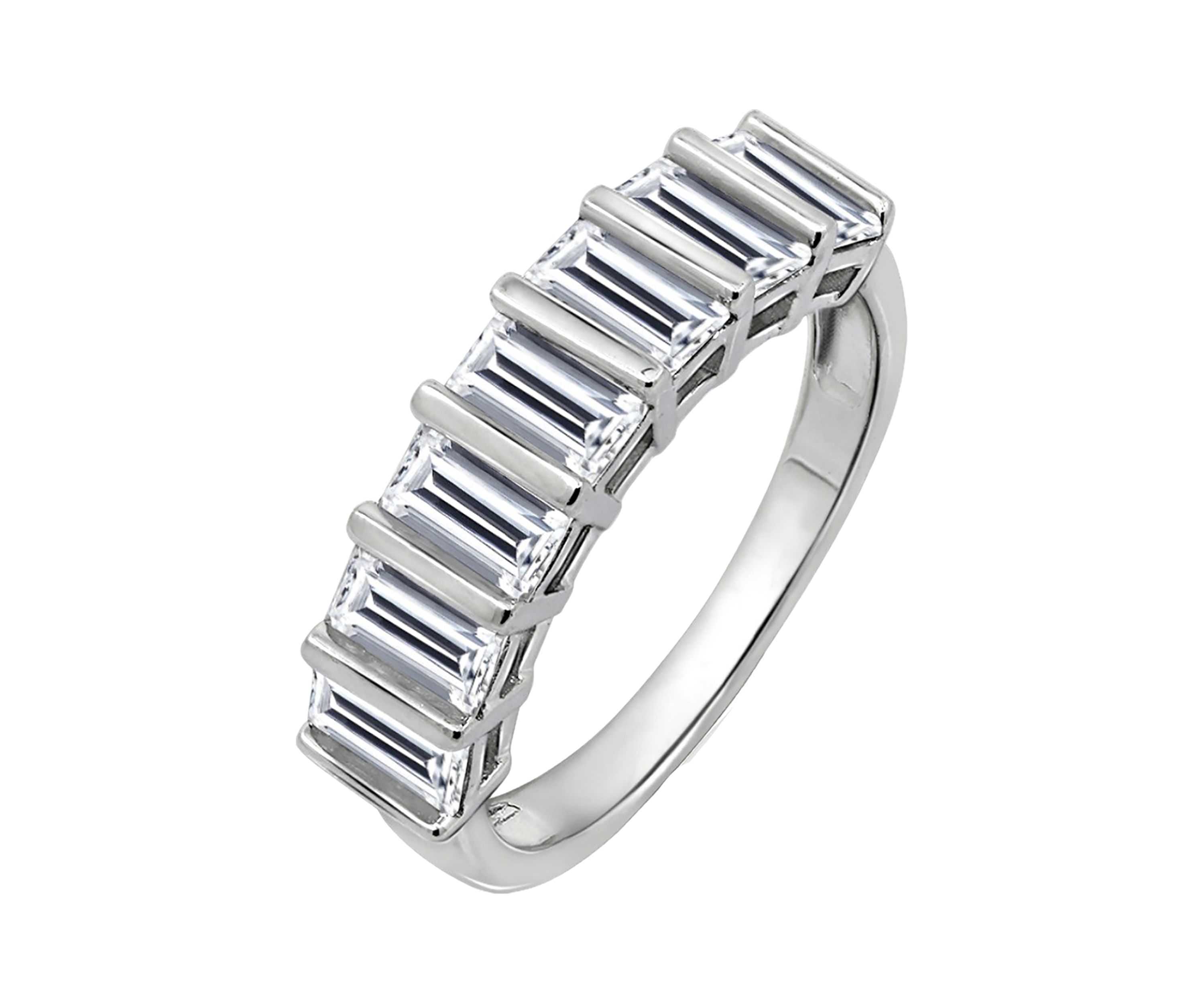 Baguette Cut Cubic Zirconia Band Ring