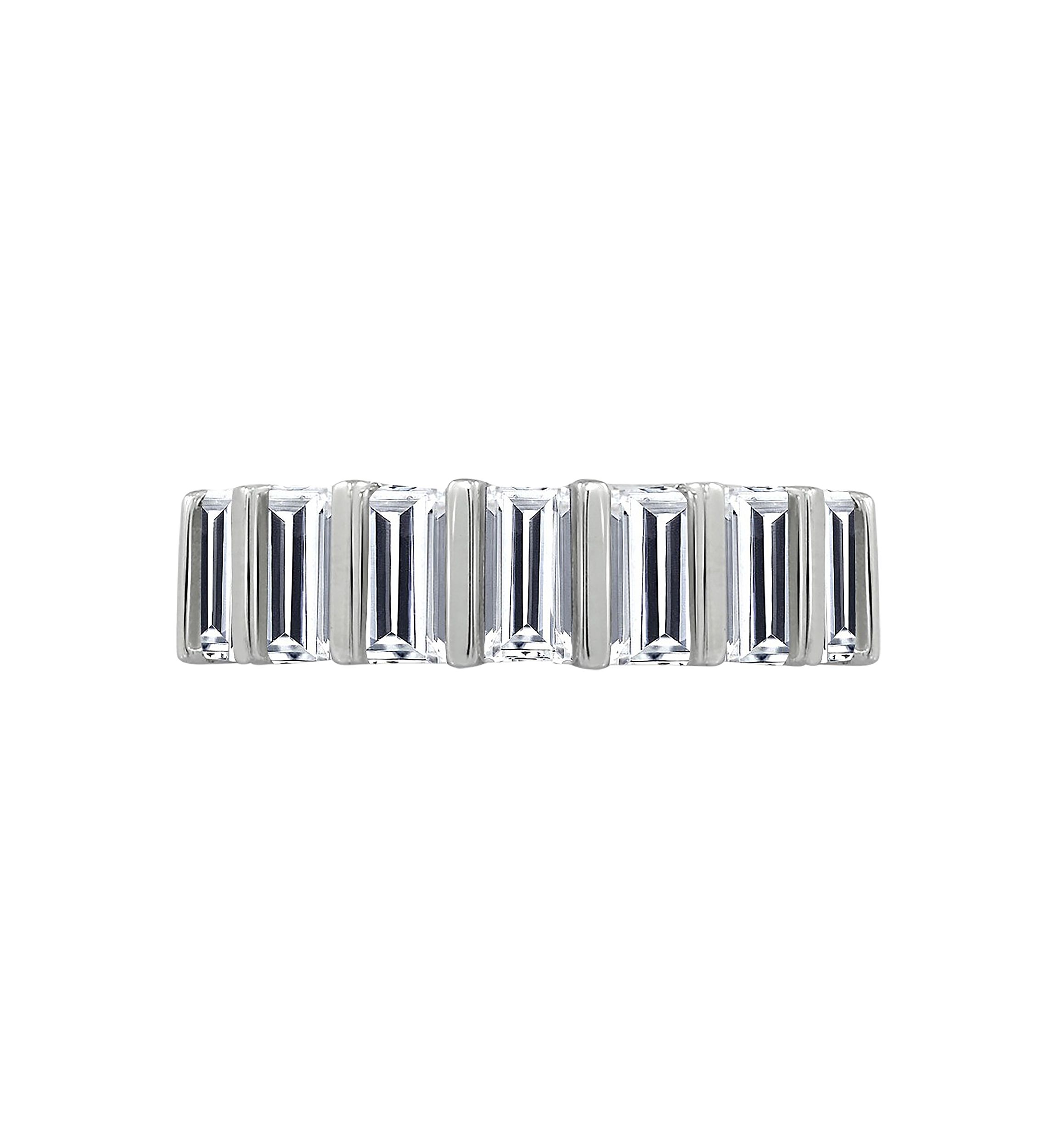 Baguette Cut Cubic Zirconia Band Ring