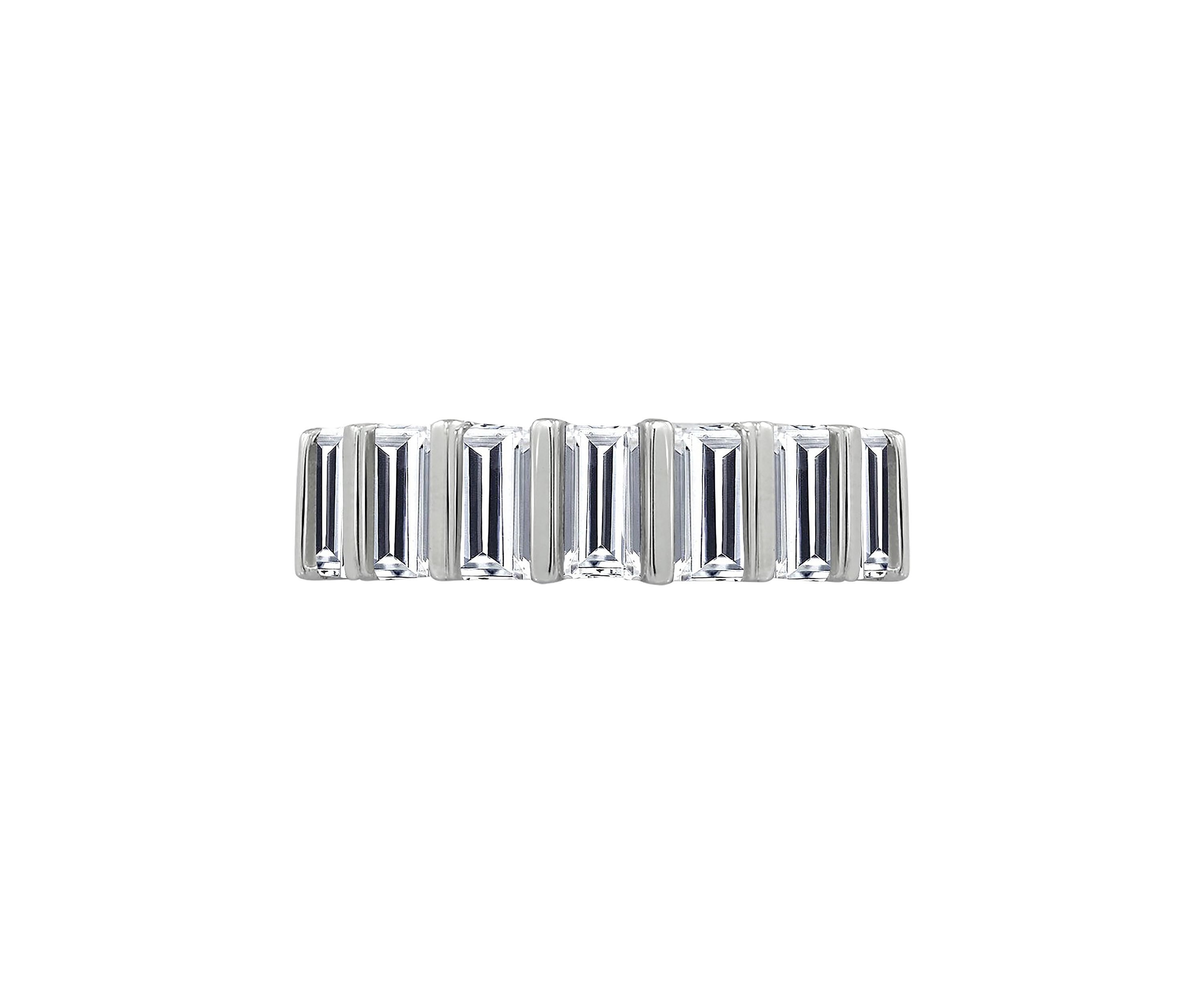 Baguette Cut Cubic Zirconia Band Ring