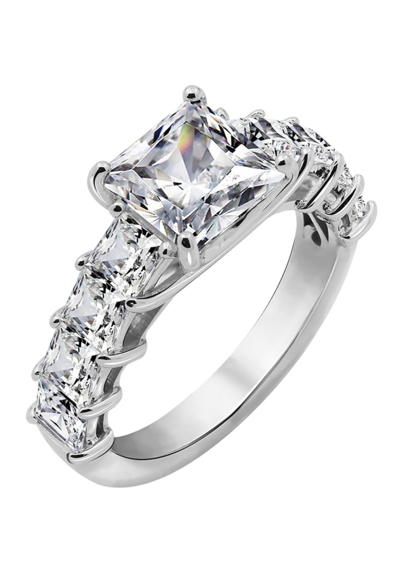 Princess Cut Cubic Zirconia Ring