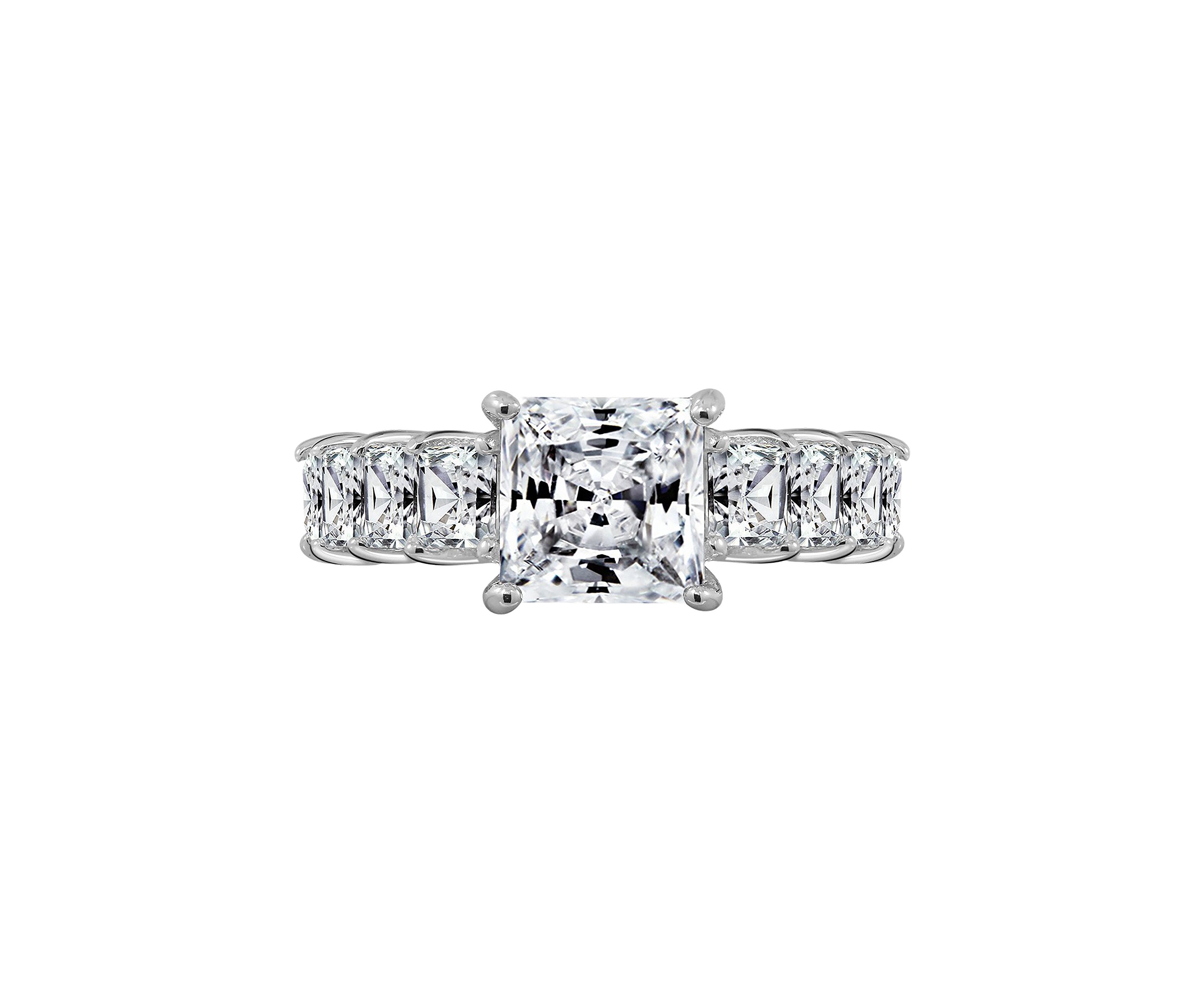 Princess Cut Cubic Zirconia Ring