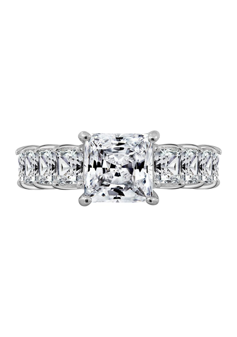 Princess Cut Cubic Zirconia Ring