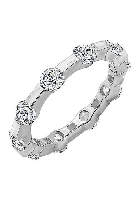 100 Facet 2.5 ct. t.w. Cubic Zirconia Tension Set Band Ring