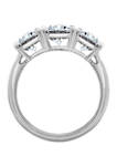 2.15 ct. t.w. Round Swarovski® Cubic Zirconia 3-Stone Band Ring