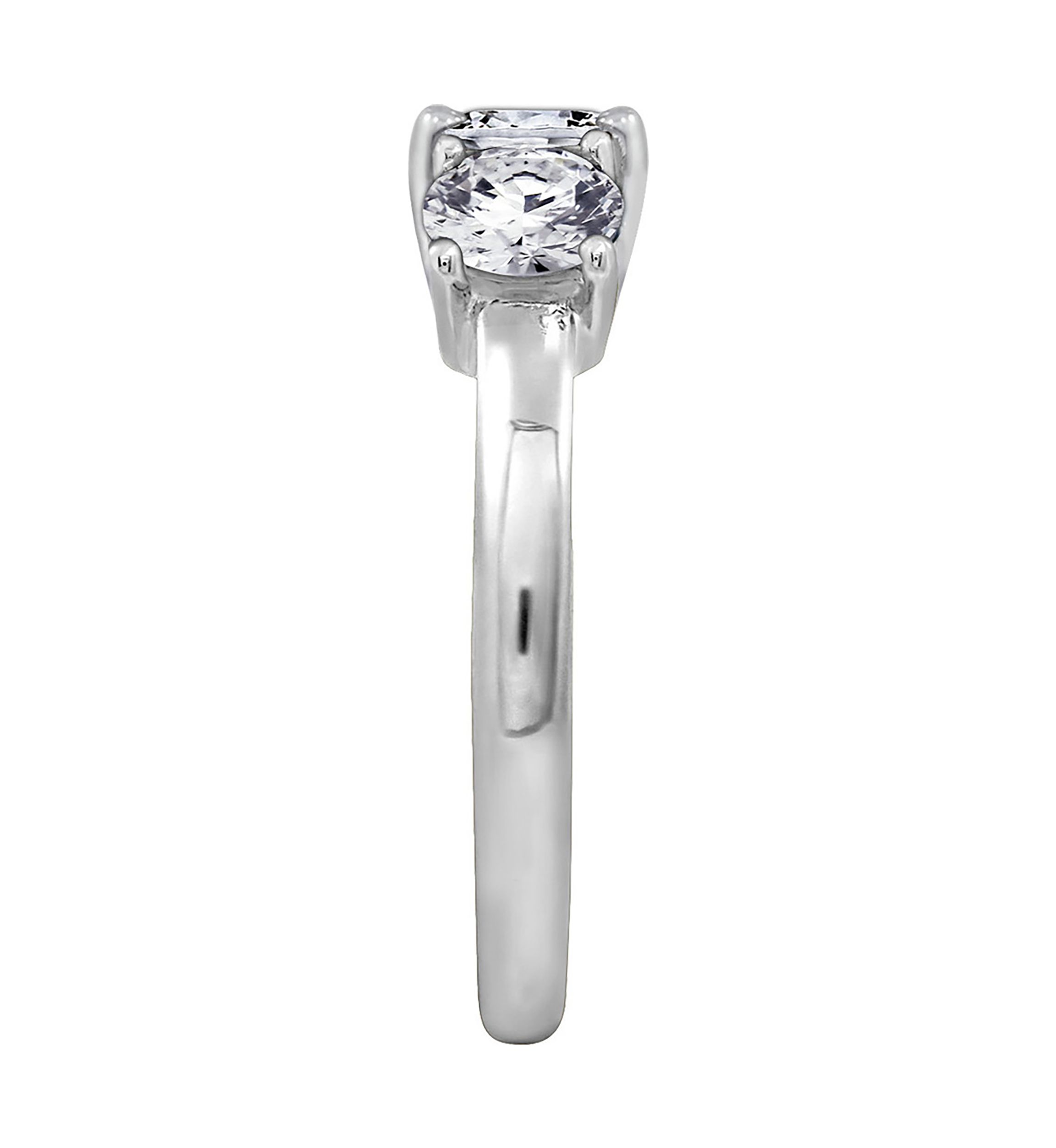 2.15 ct. t.w. Round Swarovski® Cubic Zirconia 3-Stone Band Ring