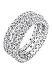 4.24 ct. t.w. Cubic Zirconia Set of 3 Eternity Band Ring