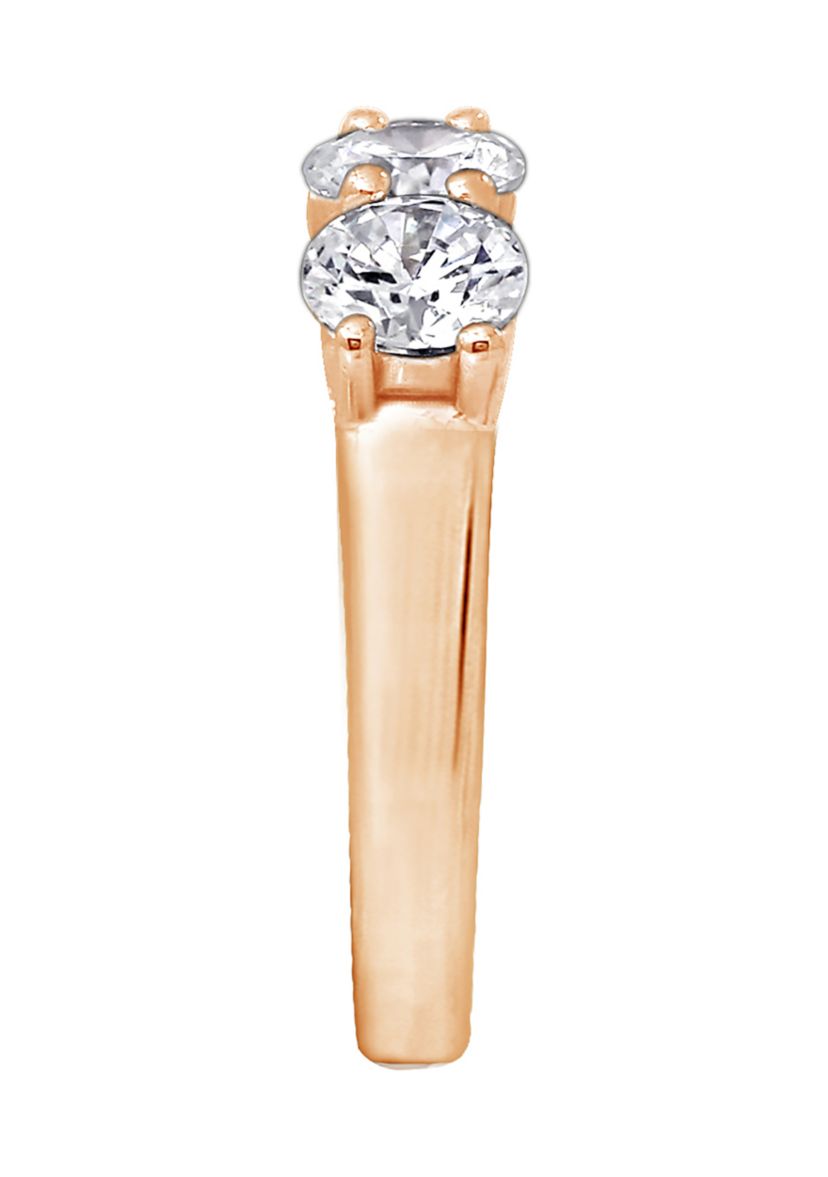 2 ct. t.w. Round Cut Cubic Zirconia 5-Stone Ring 