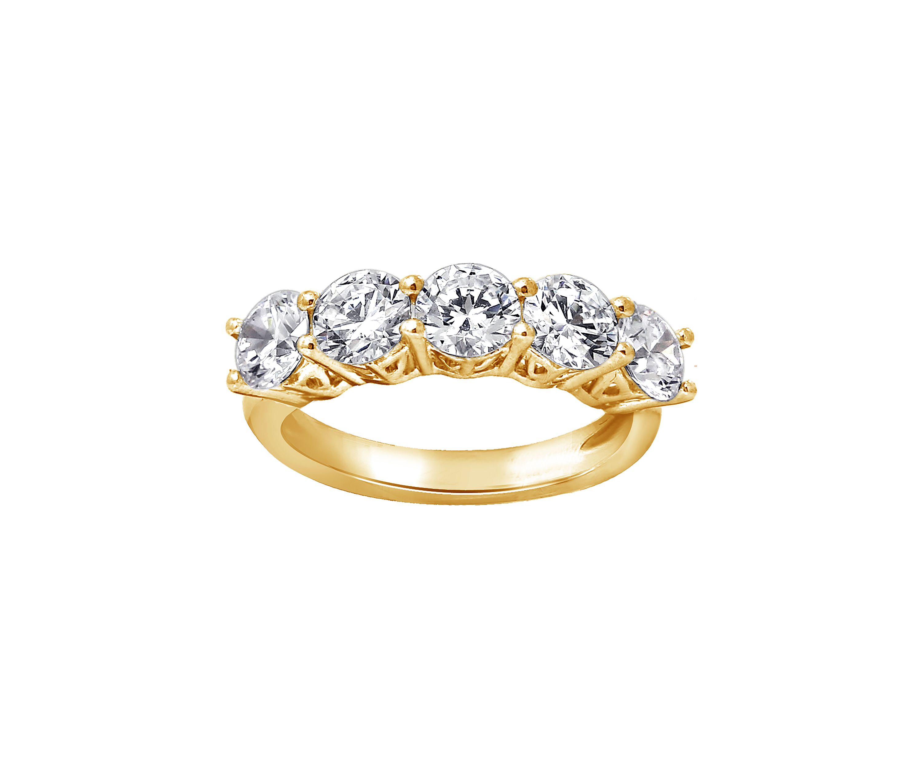 	  2 ct. t.w. Round Cut Cubic Zirconia 5-Stone Ring 