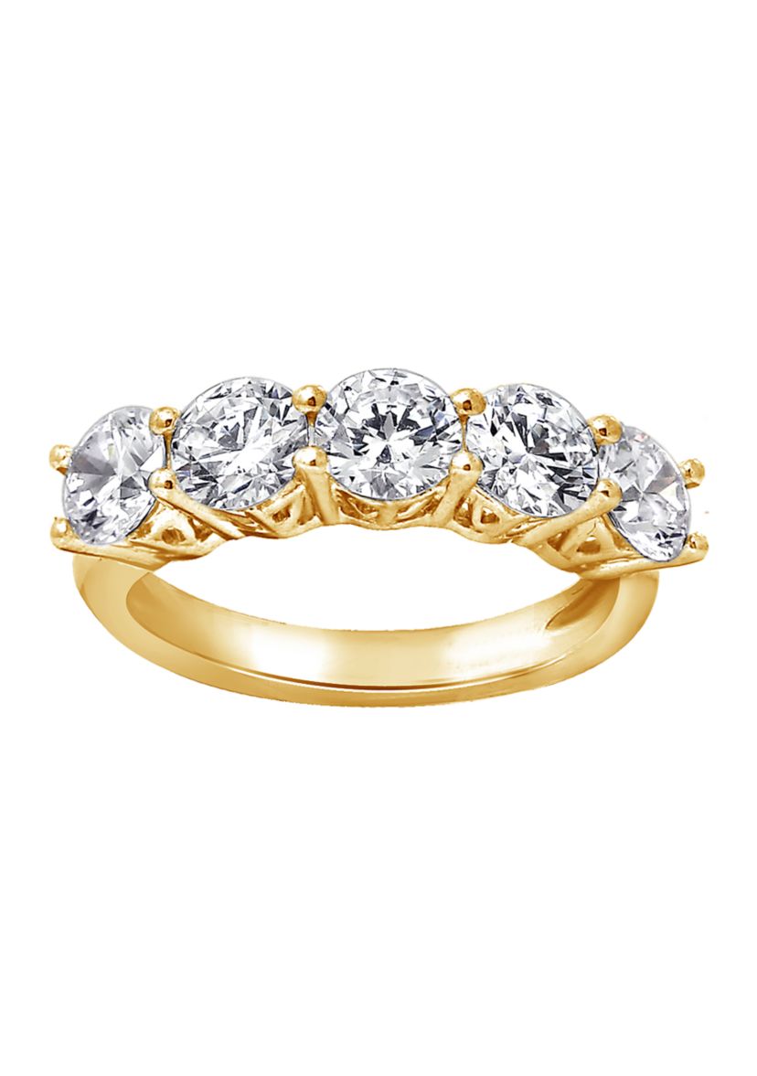 	  2 ct. t.w. Round Cut Cubic Zirconia 5-Stone Ring 